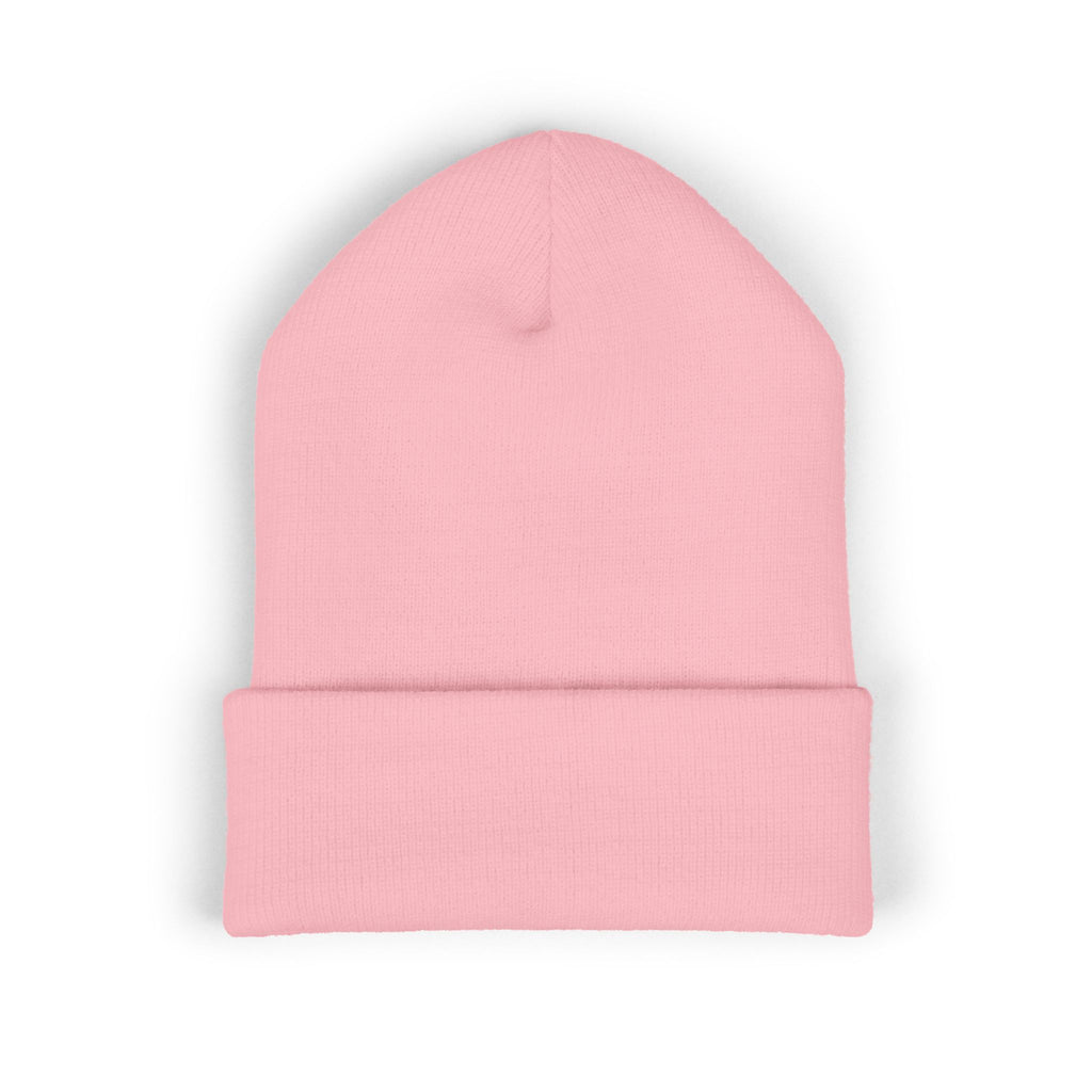Chill Bear Embroidered Cuffed Beanie — Cozy Winter Knit Hat