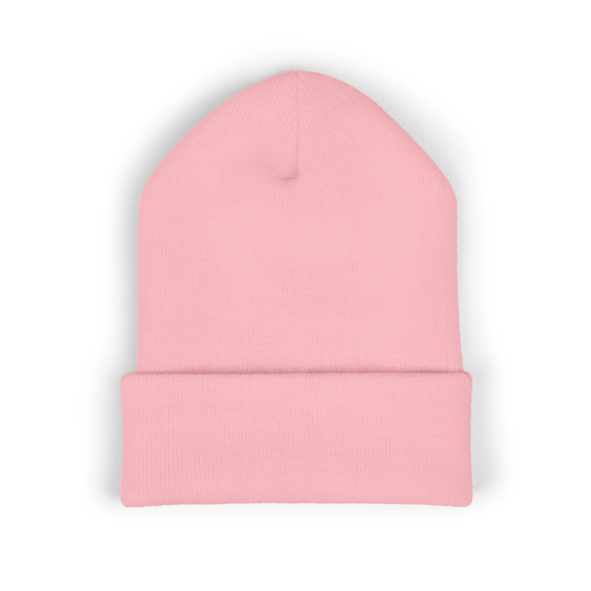 Chill Bear Embroidered Cuffed Beanie — Cozy Winter Knit Hat