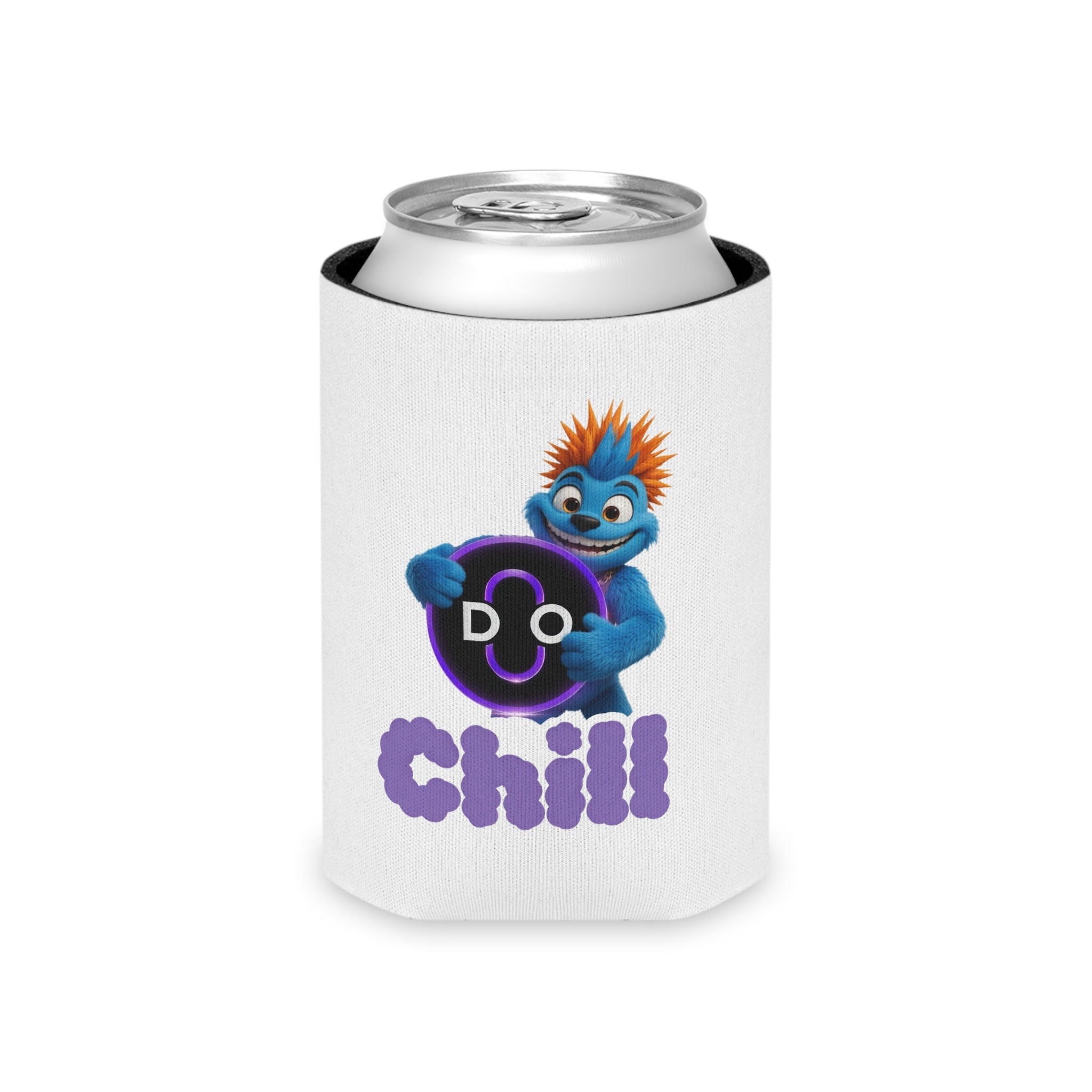 Do Chill Can Cooler — Cute Blue Monster Beverage Cooler