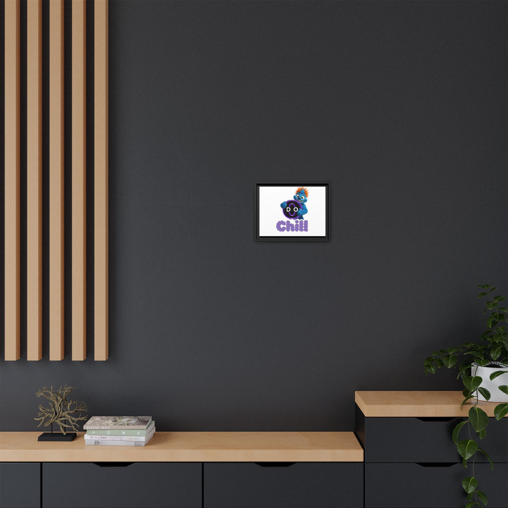 Do Chill Canvas Print — Framed Matte Wall Art (Colorful Cartoon Character)