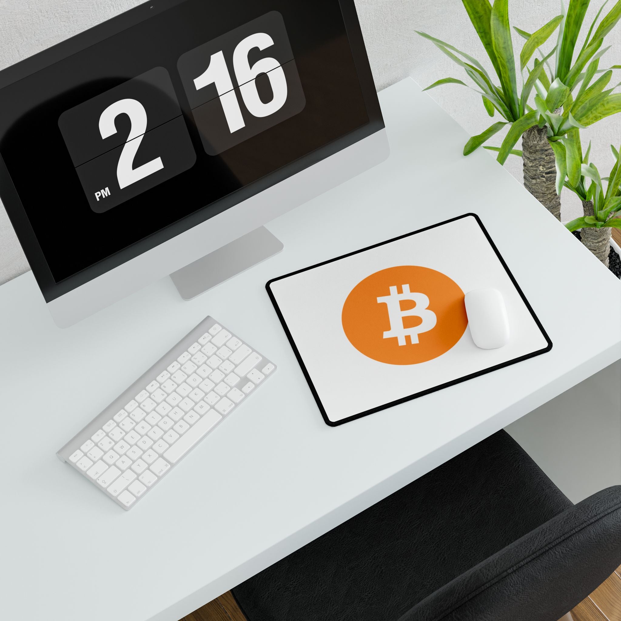 Bitcoin Logo Desk Mat — Large Cryptocurrency Mousepad