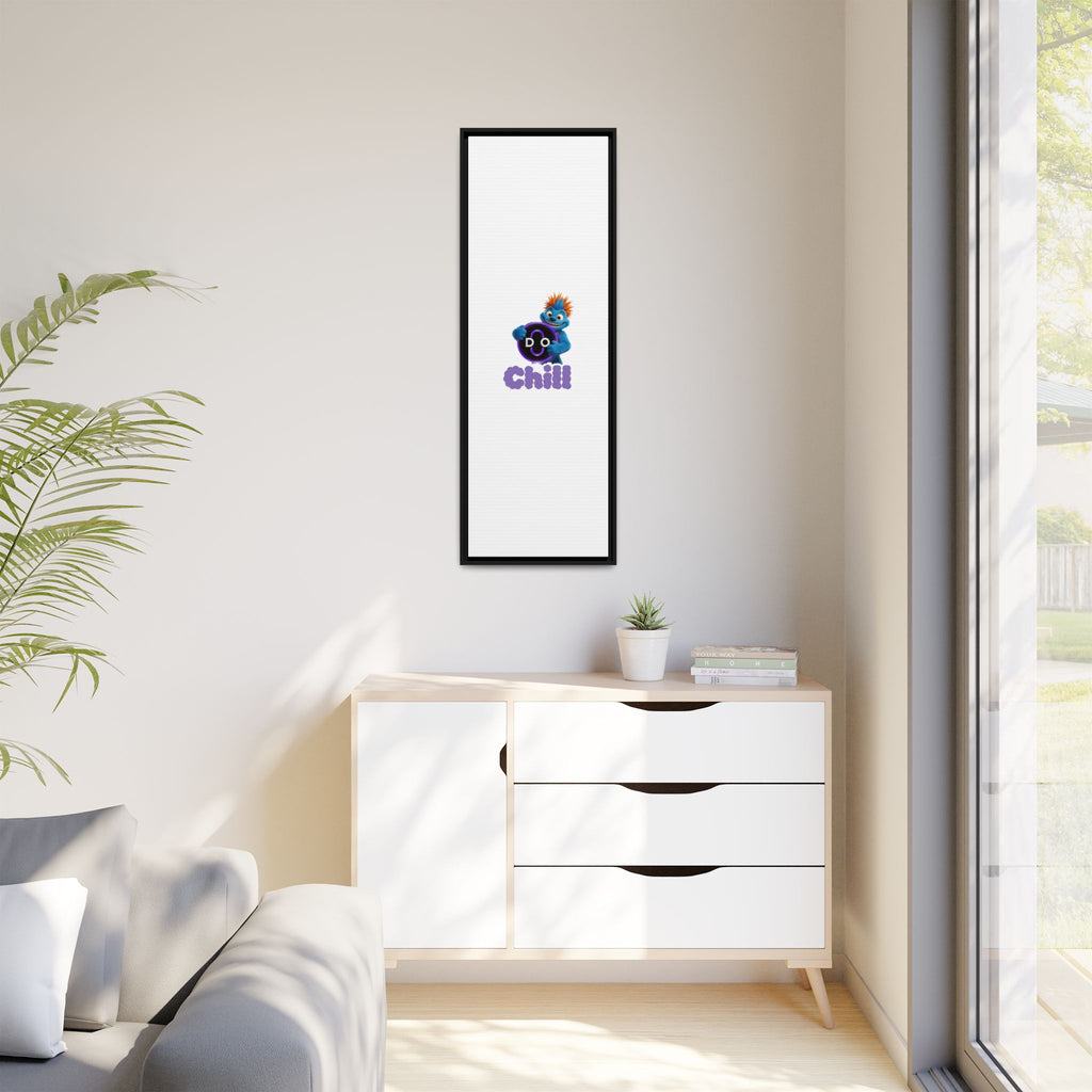 Do Chill Canvas Print — Framed Matte Wall Art (Colorful Cartoon Character)