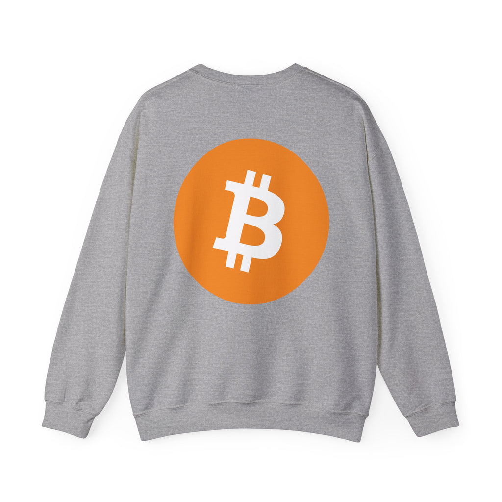 Bitcoin Logo Crewneck Sweatshirt — Crypto Bitcoin Symbol Pullover