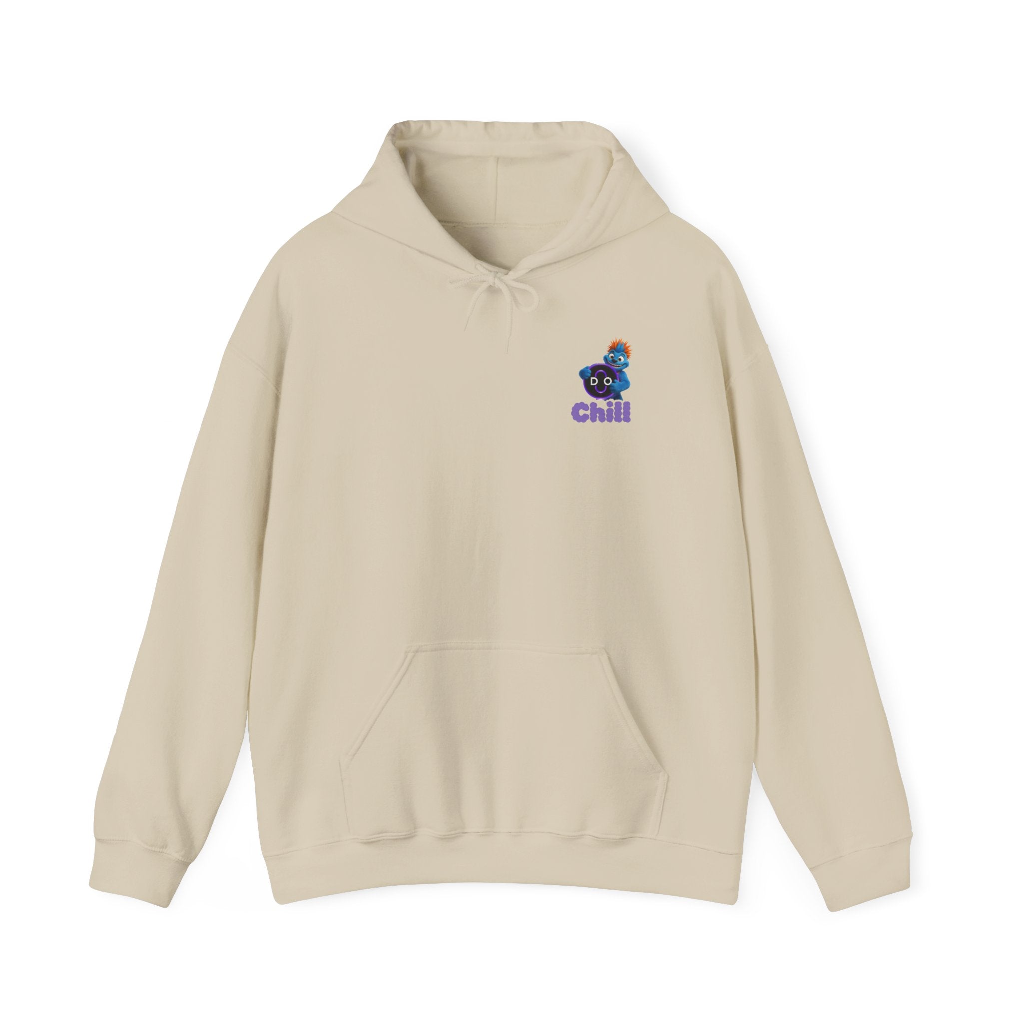 DO Chill Hoodie — Cute Blue Plush Character Graphic Hoodie