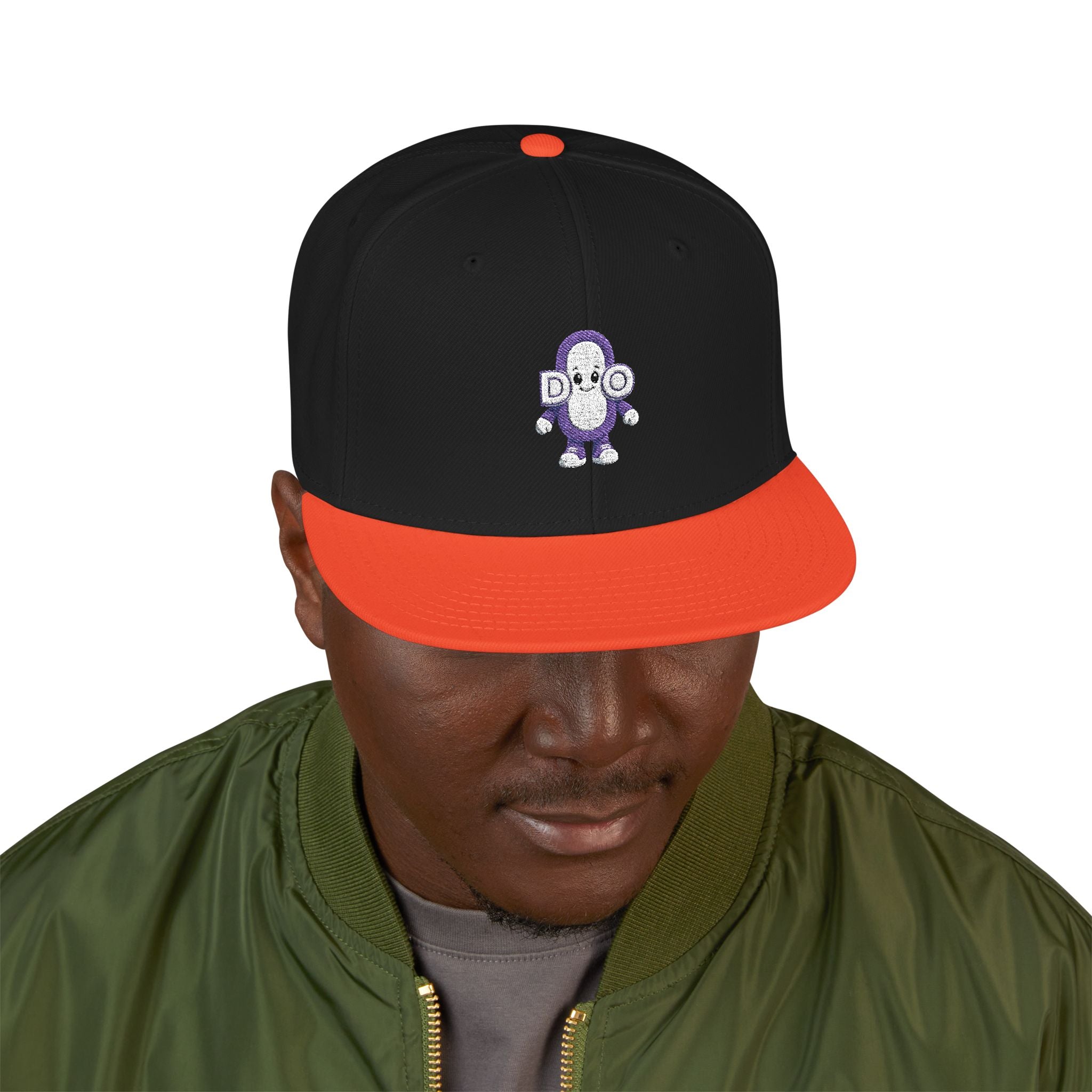 DO Chain Embroidered Snapback Hat