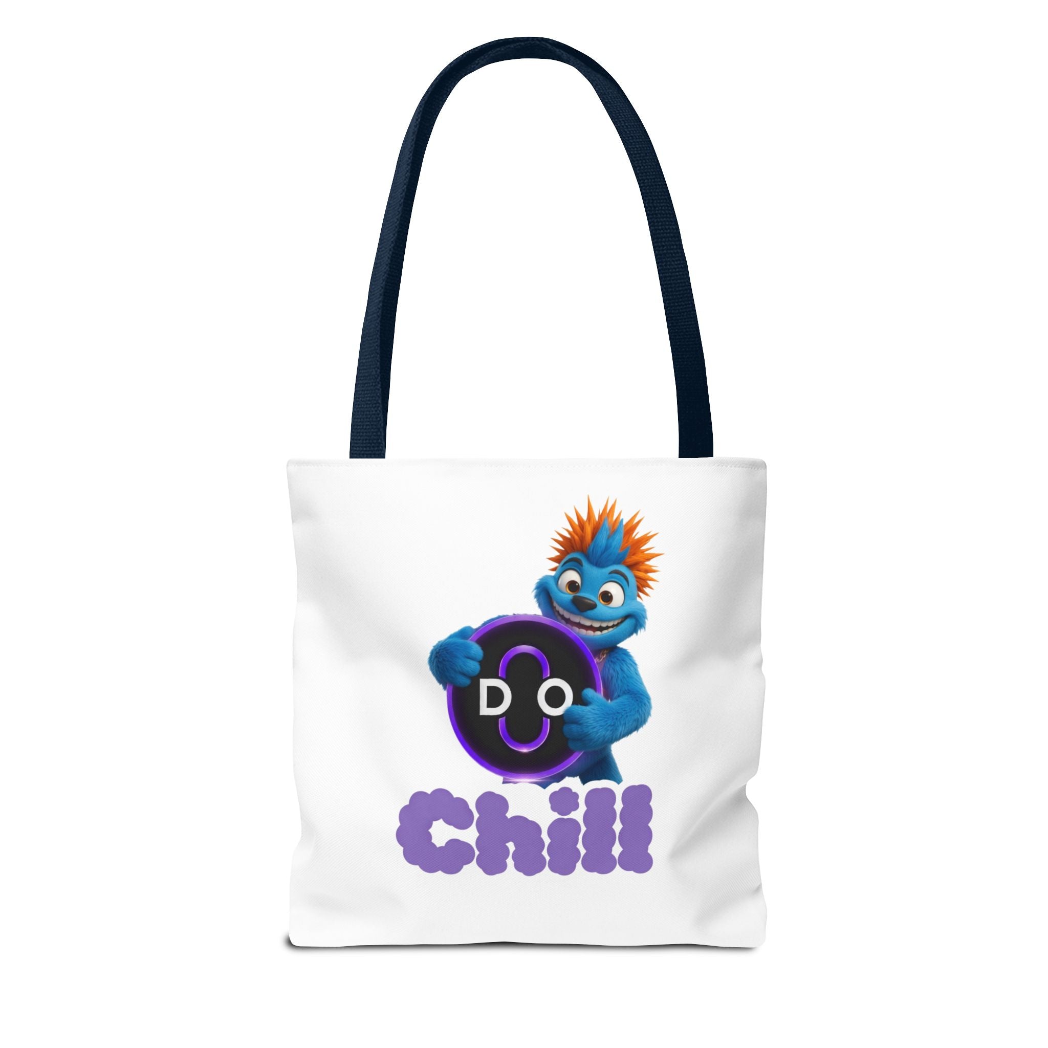 Do Chill Tote Bag — Cute Blue Monster Graphic Tote