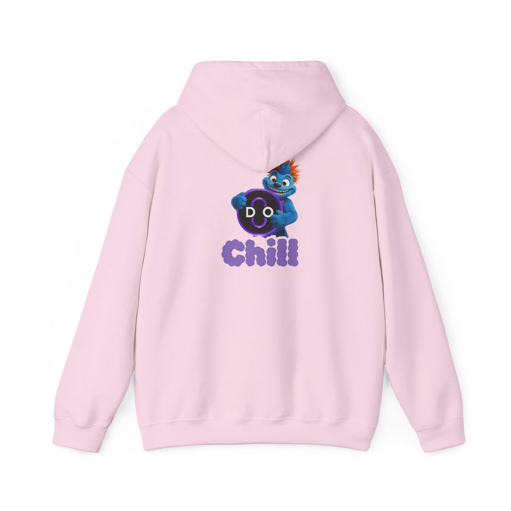 DO Chill Hoodie — Cute Blue Plush Character Graphic Hoodie