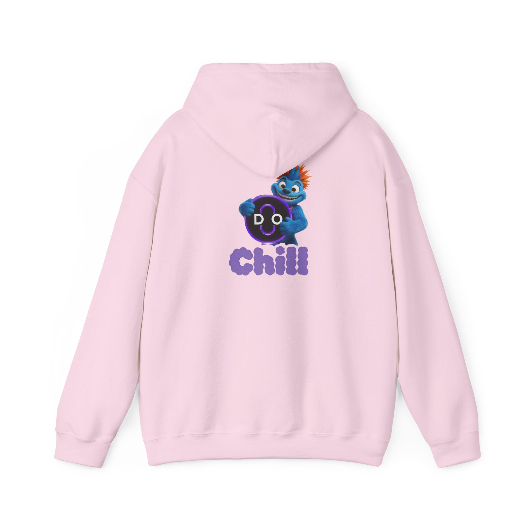 DO Chill Hoodie — Cute Blue Plush Character Graphic Hoodie