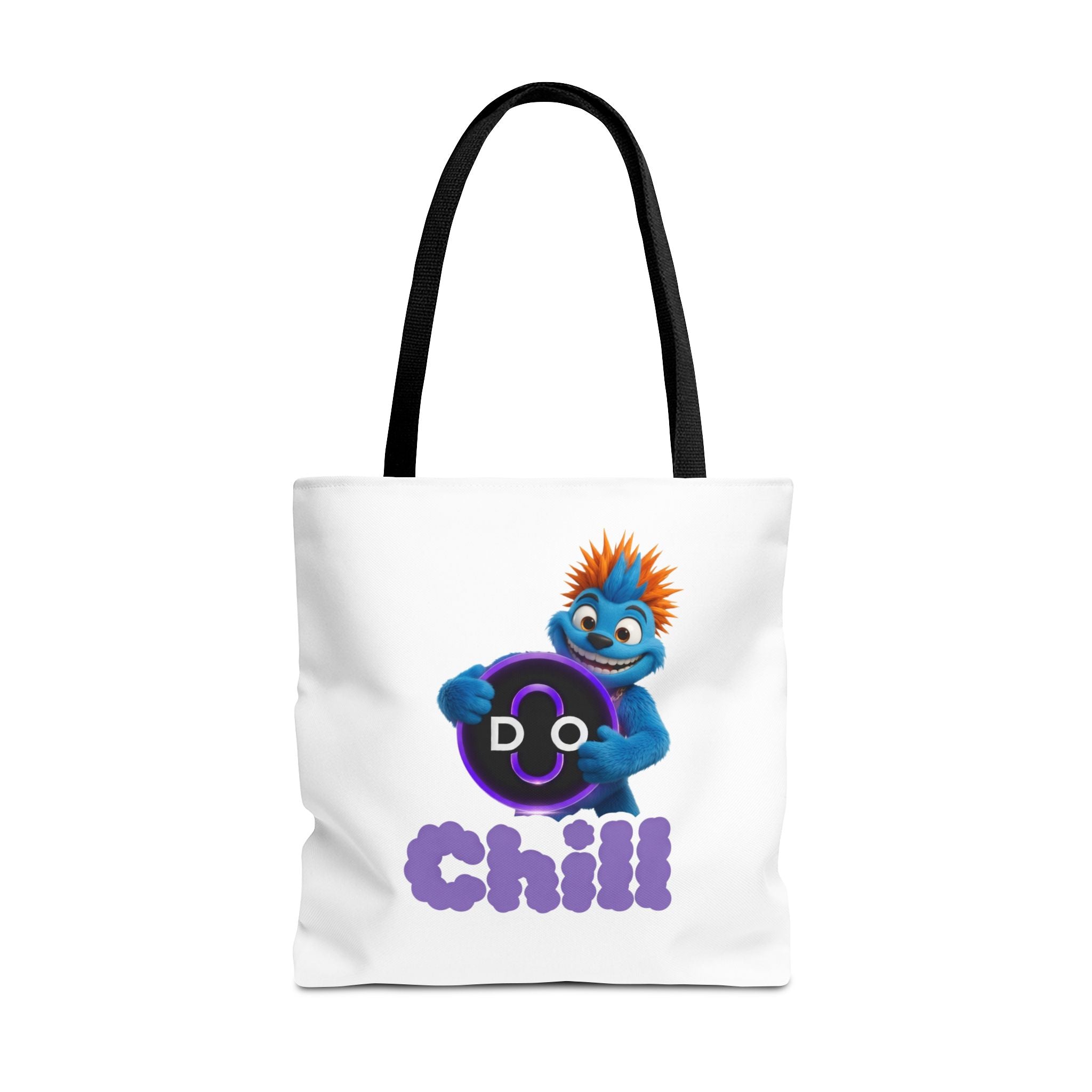 Do Chill Tote Bag — Cute Blue Monster Graphic Tote
