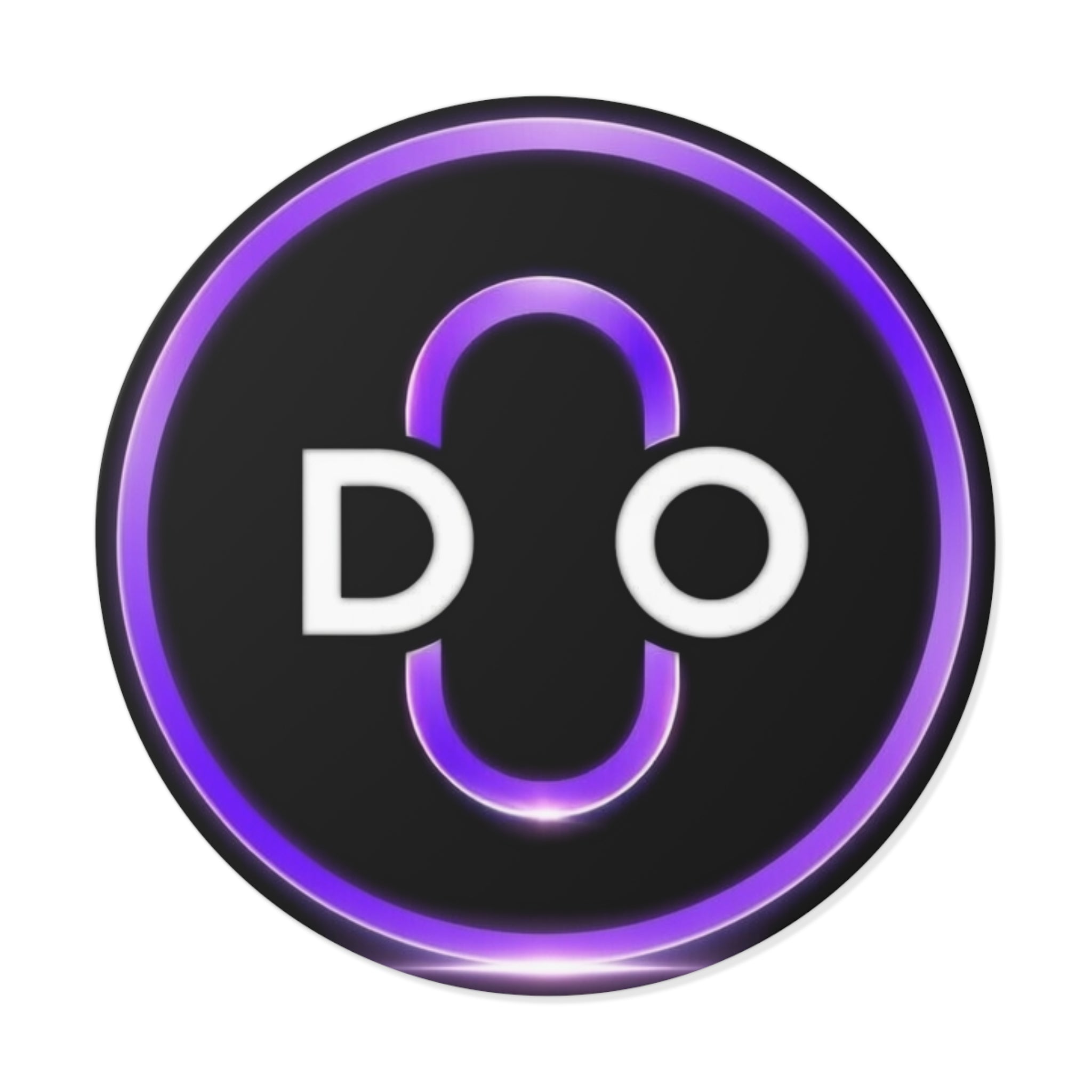 Do Round Vinyl Sticker — Minimal Purple 'DO' Logo Sticker