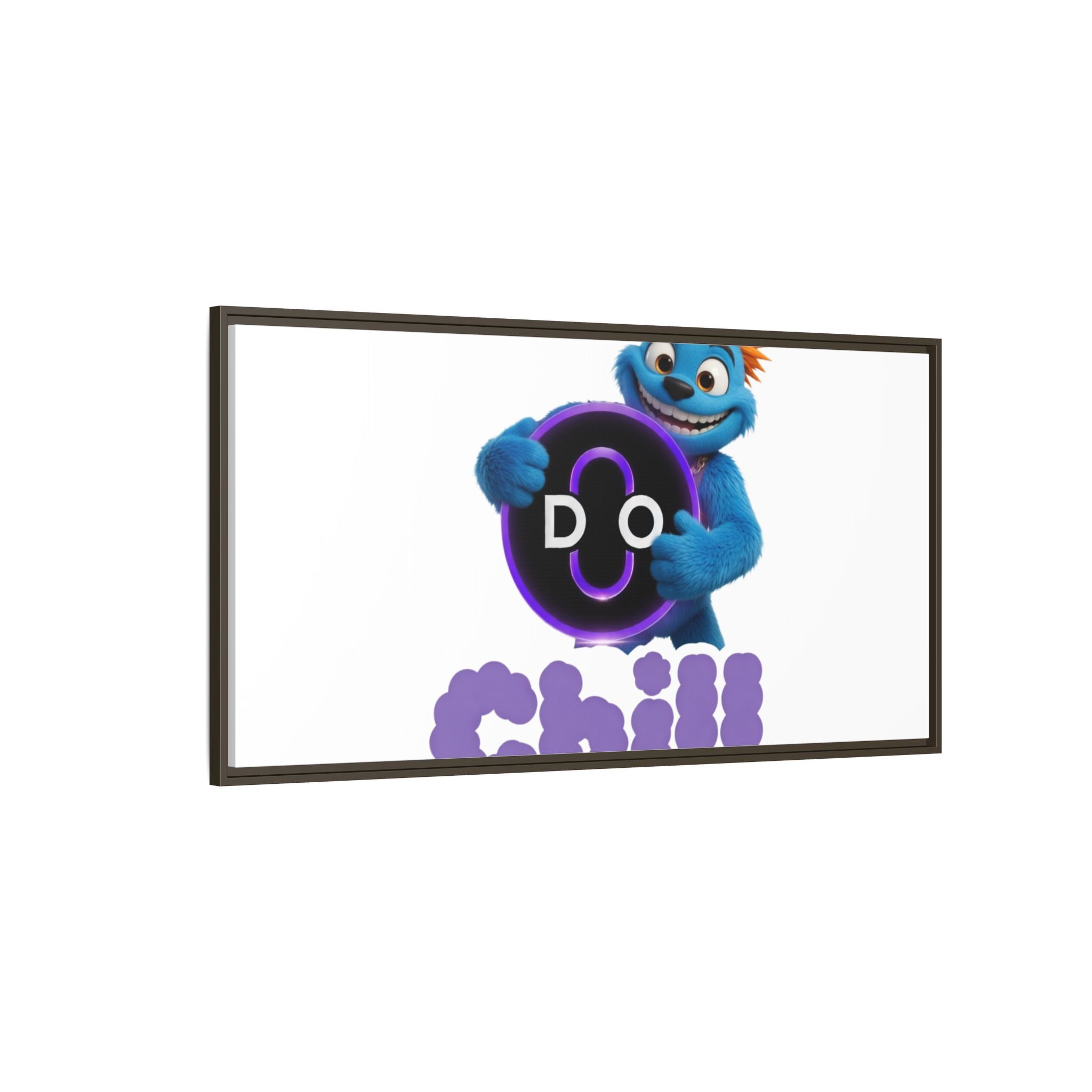 Do Chill Canvas Print — Framed Matte Wall Art (Colorful Cartoon Character)