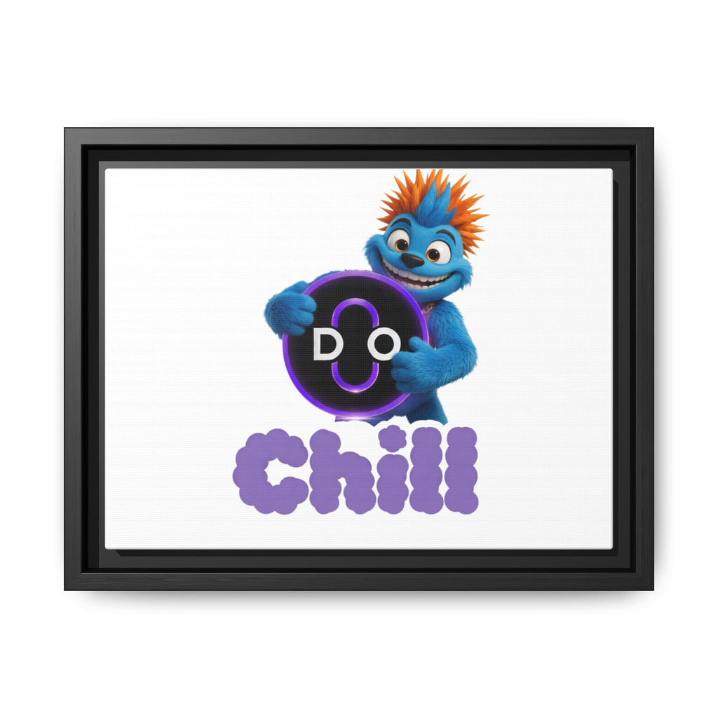 Do Chill Canvas Print — Framed Matte Wall Art (Colorful Cartoon Character)