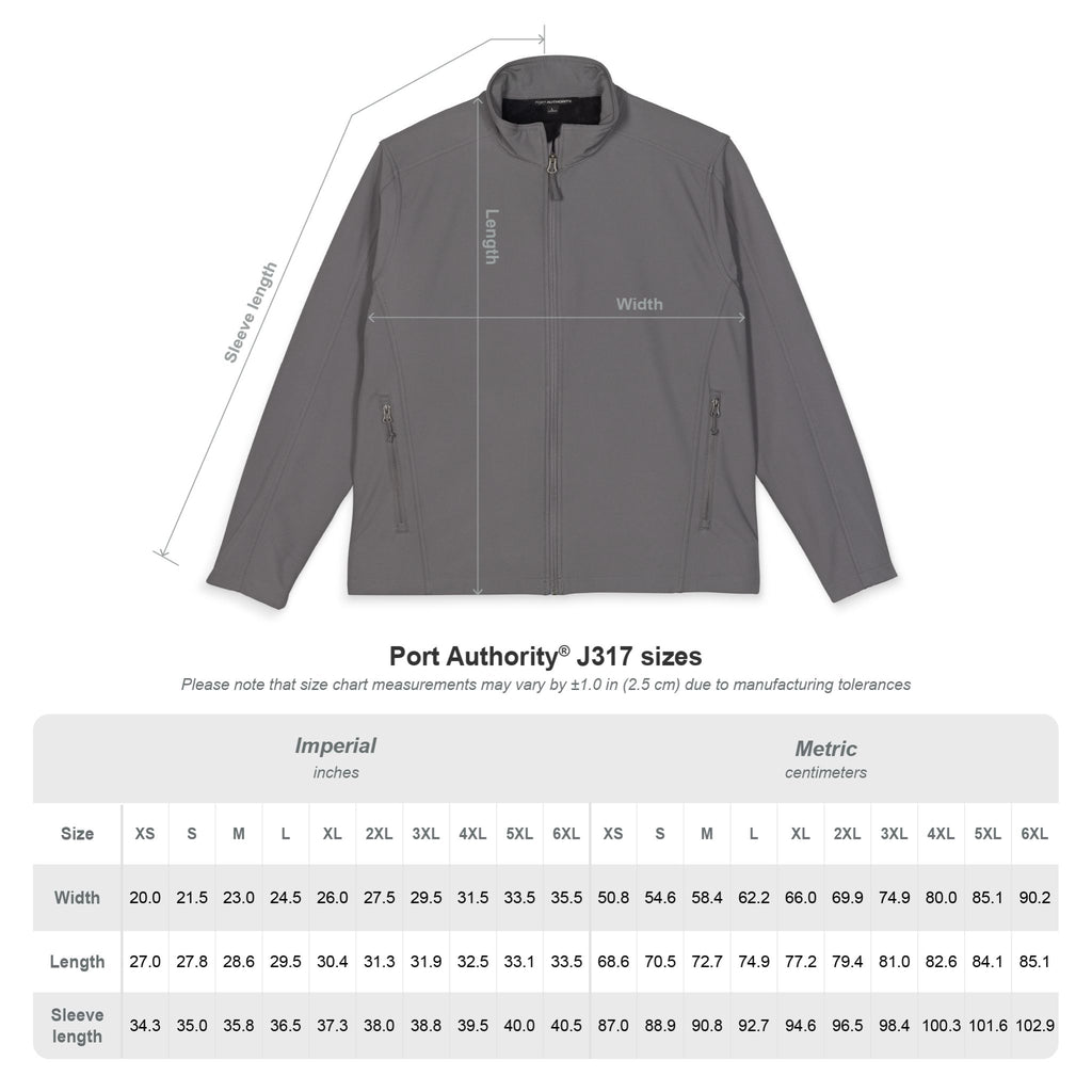 Do Chain Men's Embroidered Soft Shell Jacket – Classic Gray Port Authority Outerwear