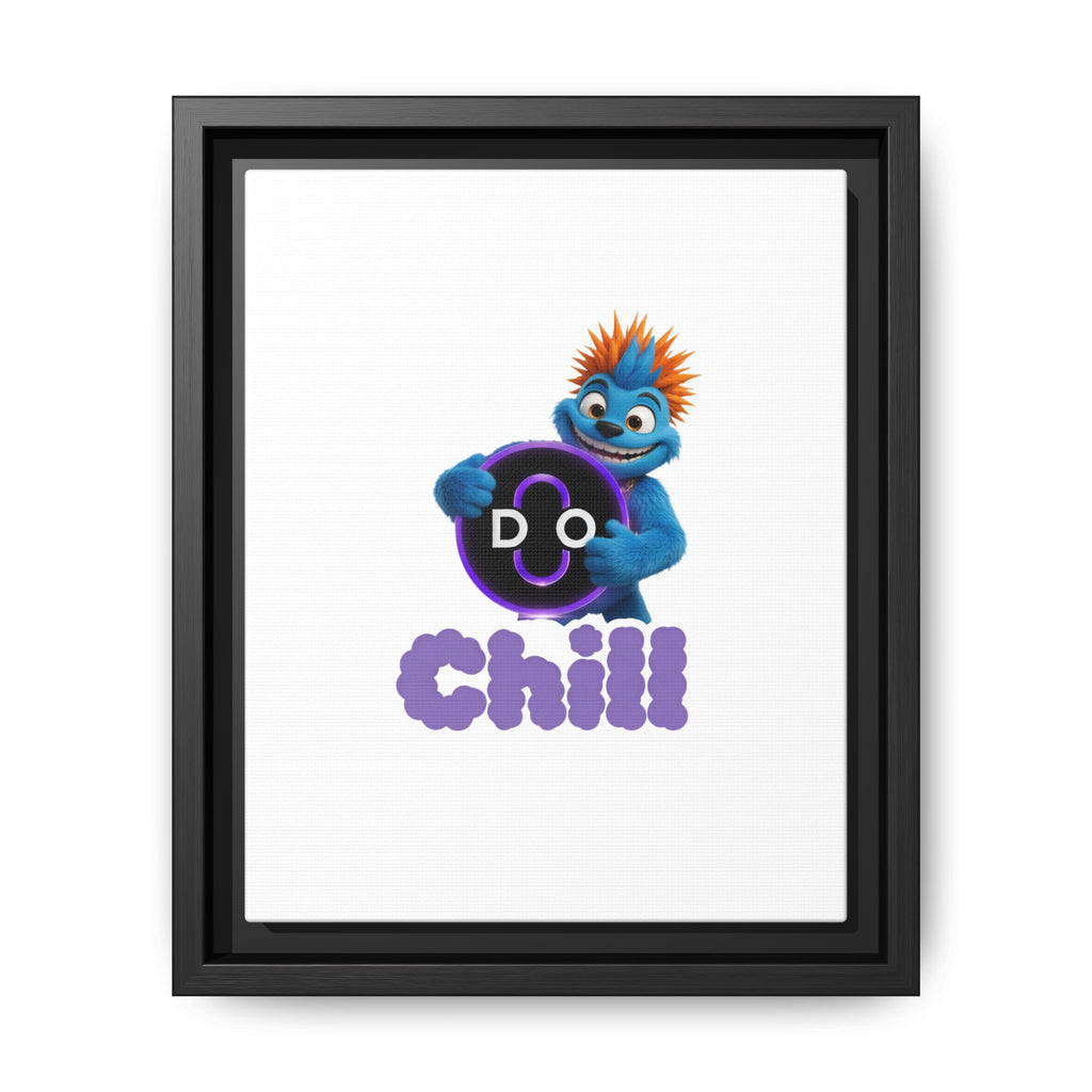 Do Chill Canvas Print — Framed Matte Wall Art (Colorful Cartoon Character)
