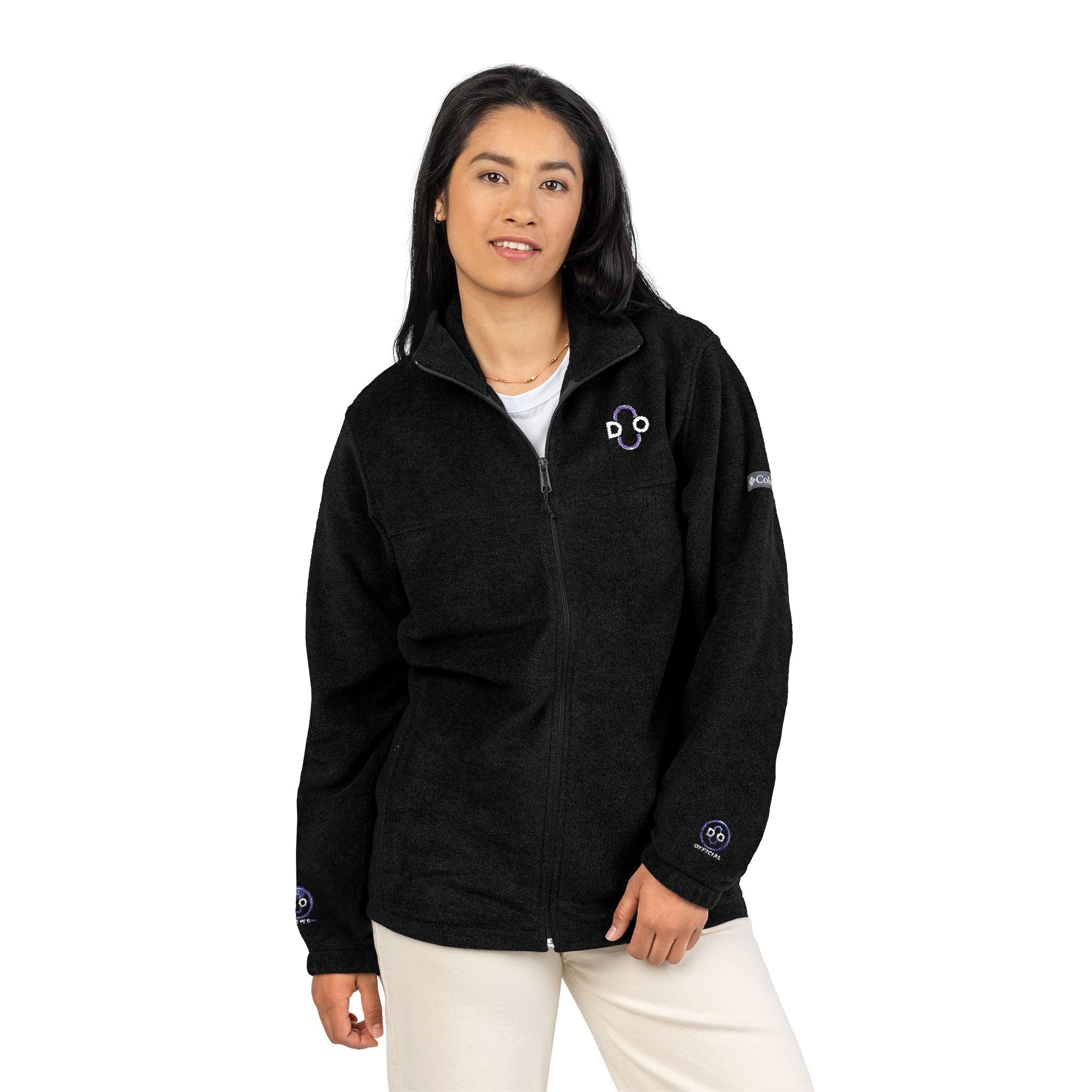 Do Chain Embroidered Fleece Jacket