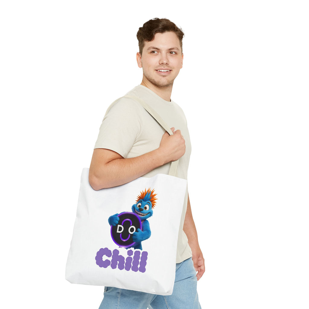 Do Chill Tote Bag — Cute Blue Monster Graphic Tote