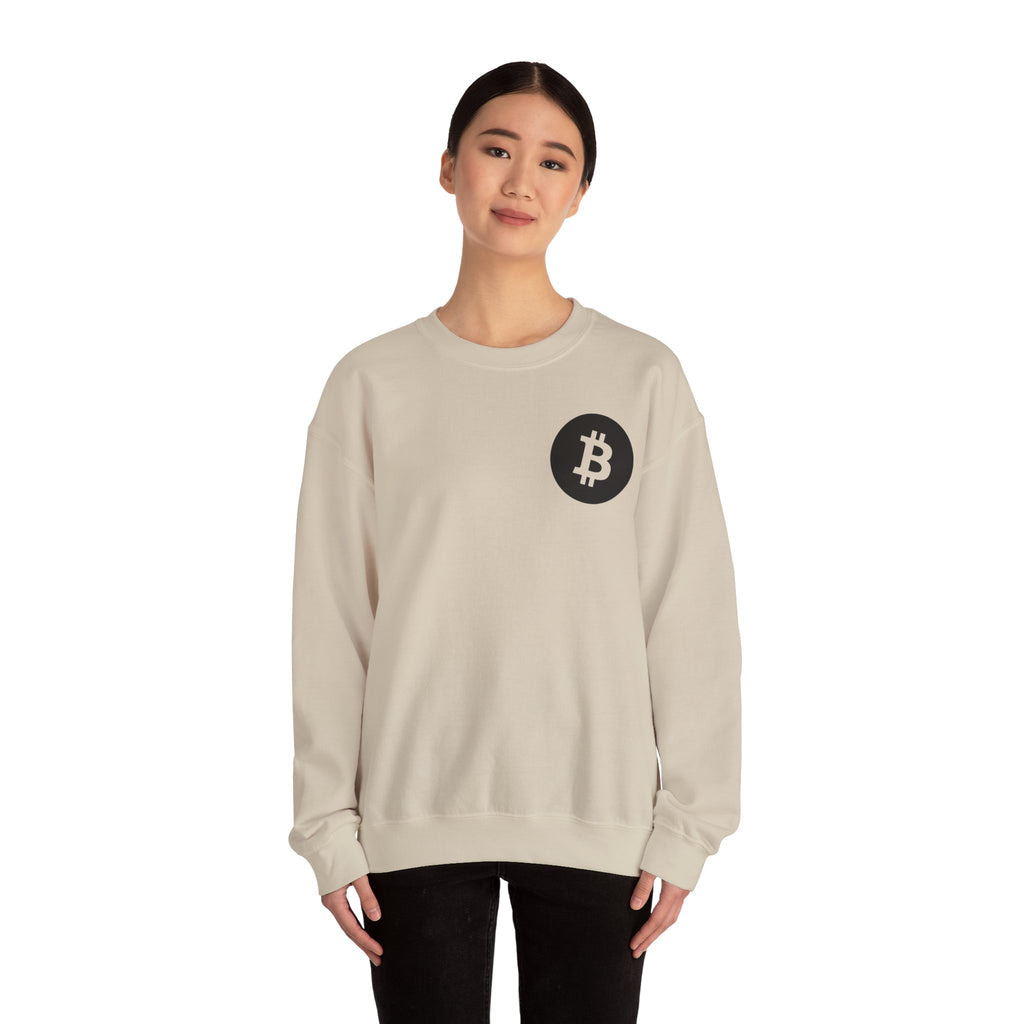 Bitcoin Logo Crewneck Sweatshirt — Crypto Bitcoin Symbol Pullover