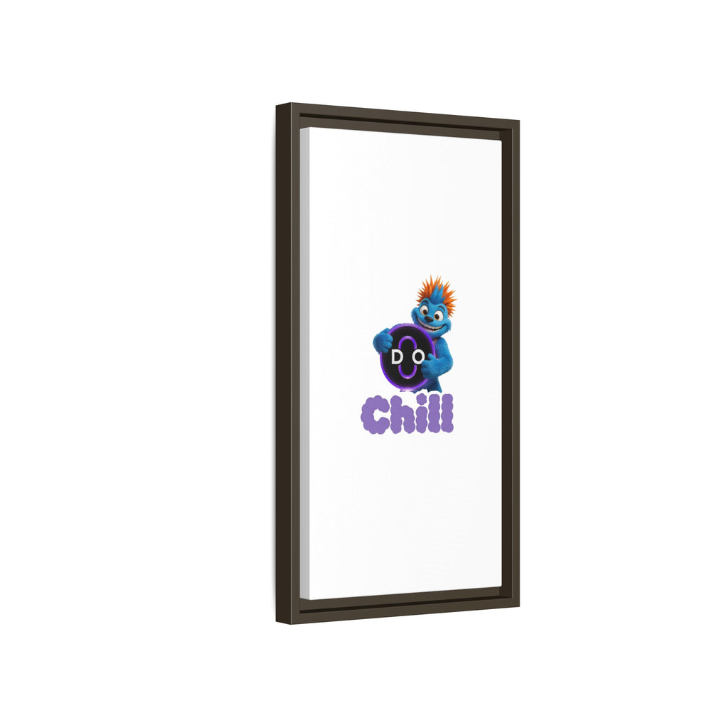 Do Chill Canvas Print — Framed Matte Wall Art (Colorful Cartoon Character)
