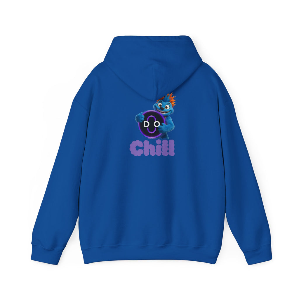 DO Chill Hoodie — Cute Blue Plush Character Graphic Hoodie