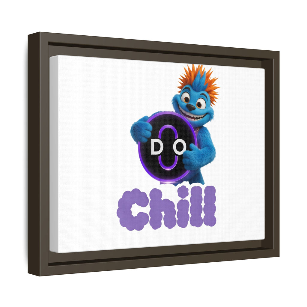 Do Chill Canvas Print — Framed Matte Wall Art (Colorful Cartoon Character)