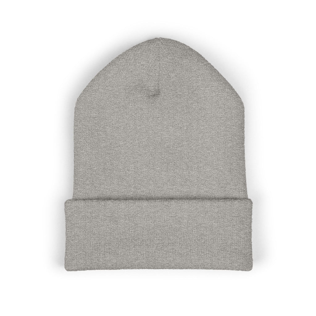 Chill Bear Embroidered Cuffed Beanie — Cozy Winter Knit Hat