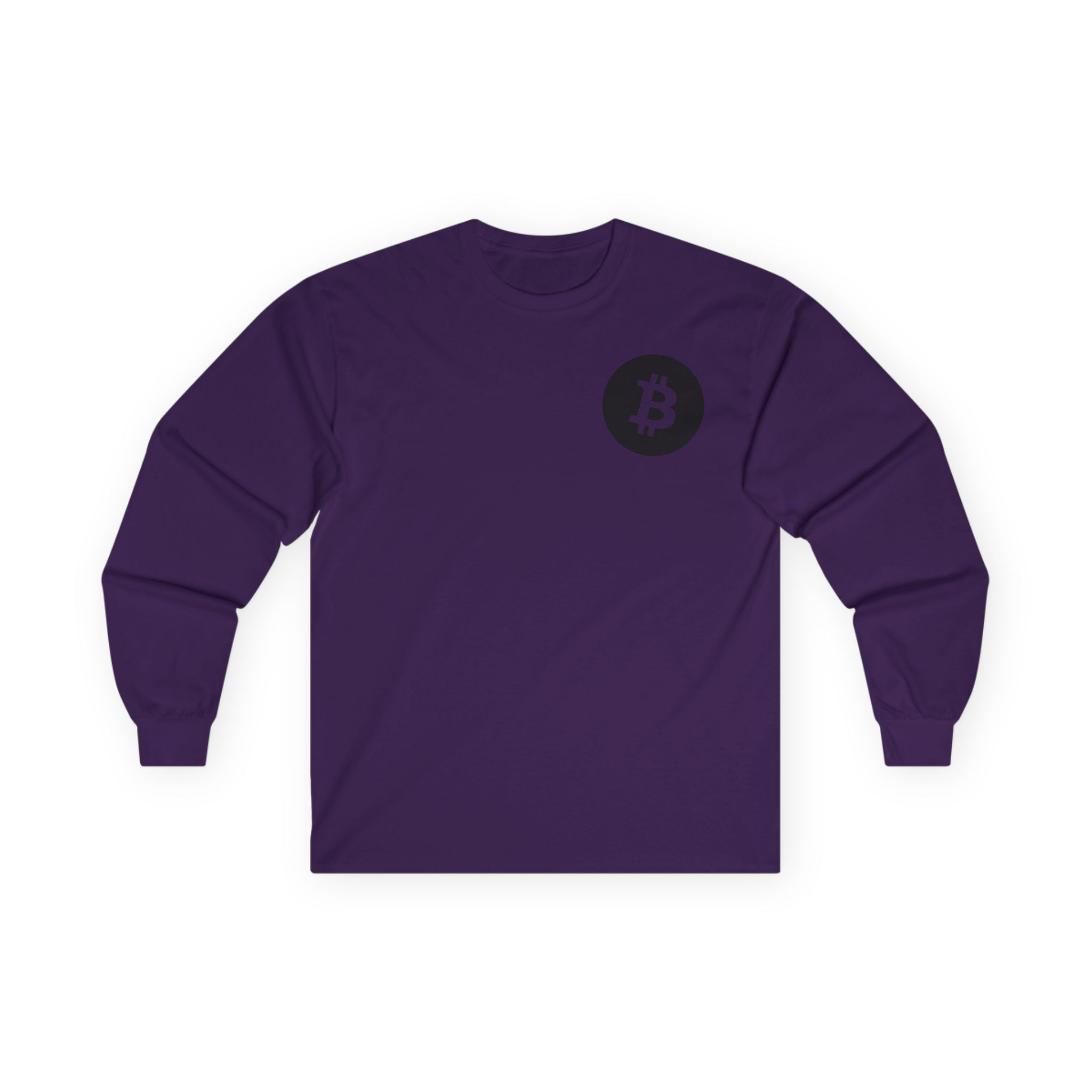 Bitcoin Logo Long Sleeve Tee — Crypto Logo Shirt