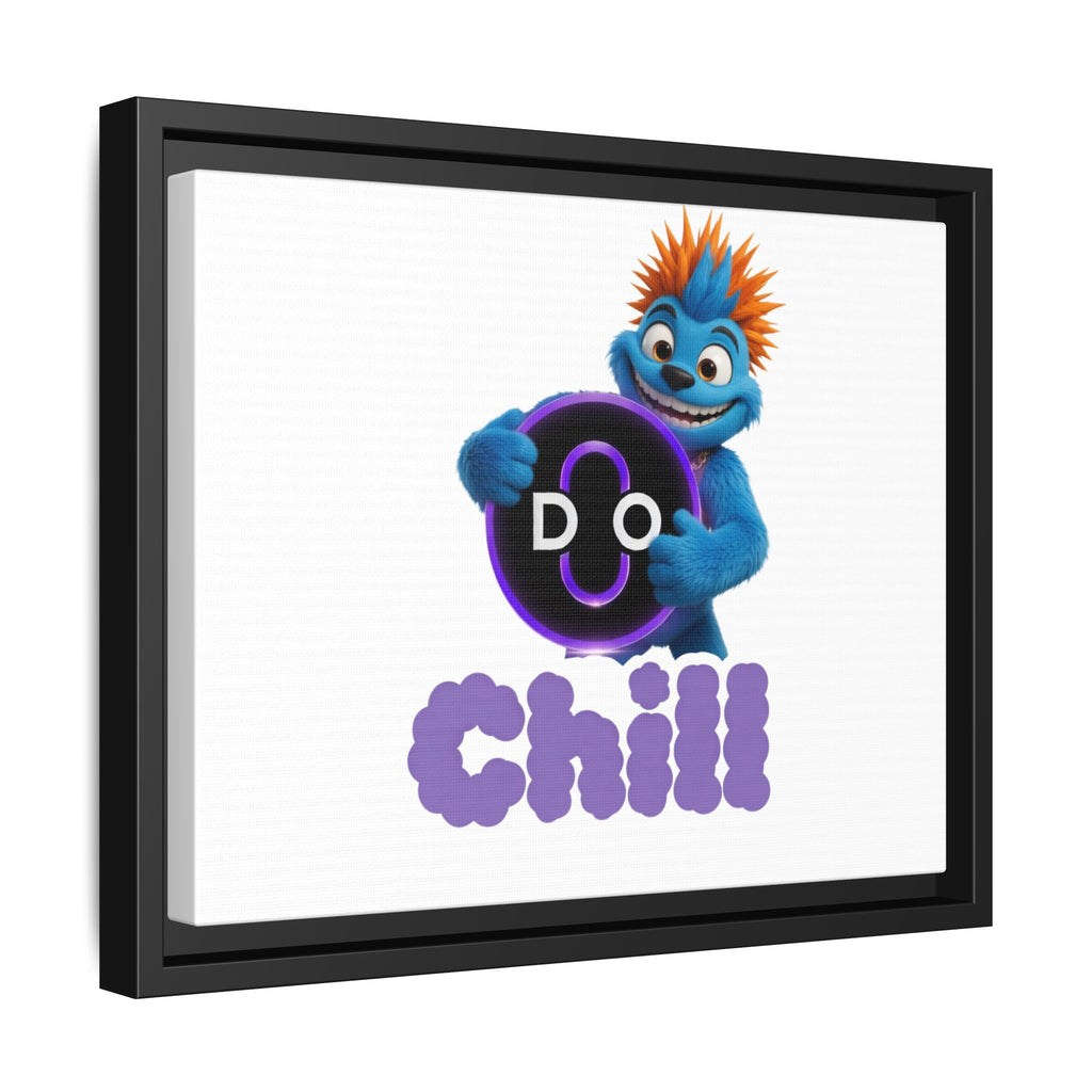 Do Chill Canvas Print — Framed Matte Wall Art (Colorful Cartoon Character)