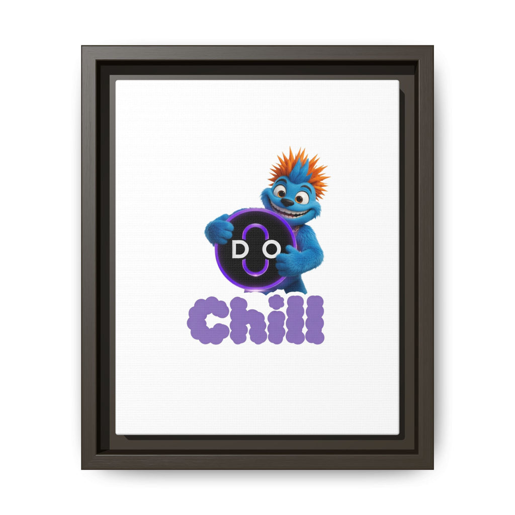 Do Chill Canvas Print — Framed Matte Wall Art (Colorful Cartoon Character)