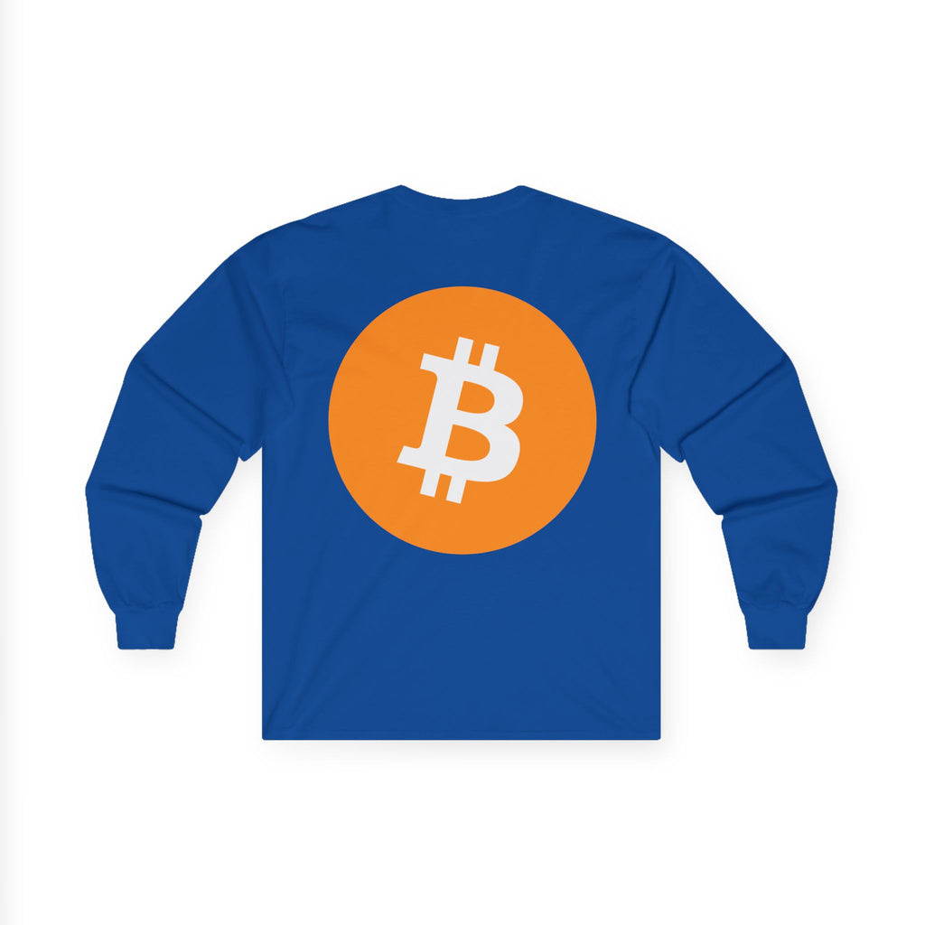 Bitcoin Logo Long Sleeve Tee — Crypto Logo Shirt