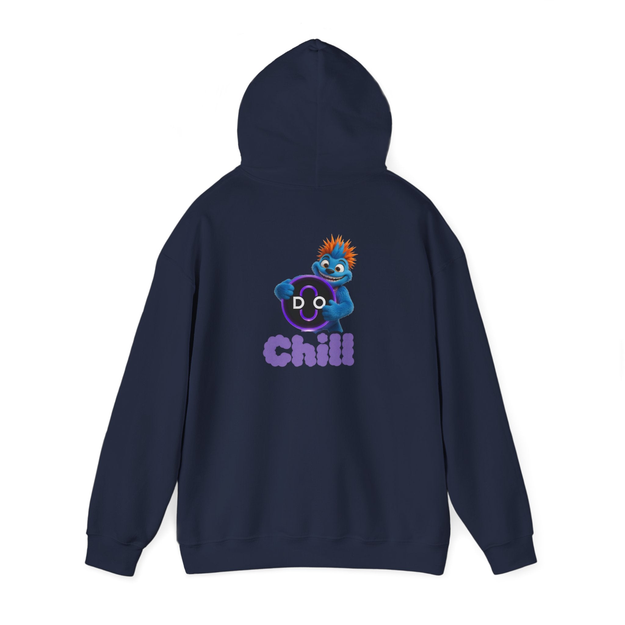 DO Chill Hoodie — Cute Blue Plush Character Graphic Hoodie