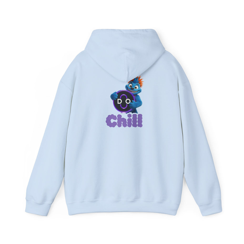 DO Chill Hoodie — Cute Blue Plush Character Graphic Hoodie