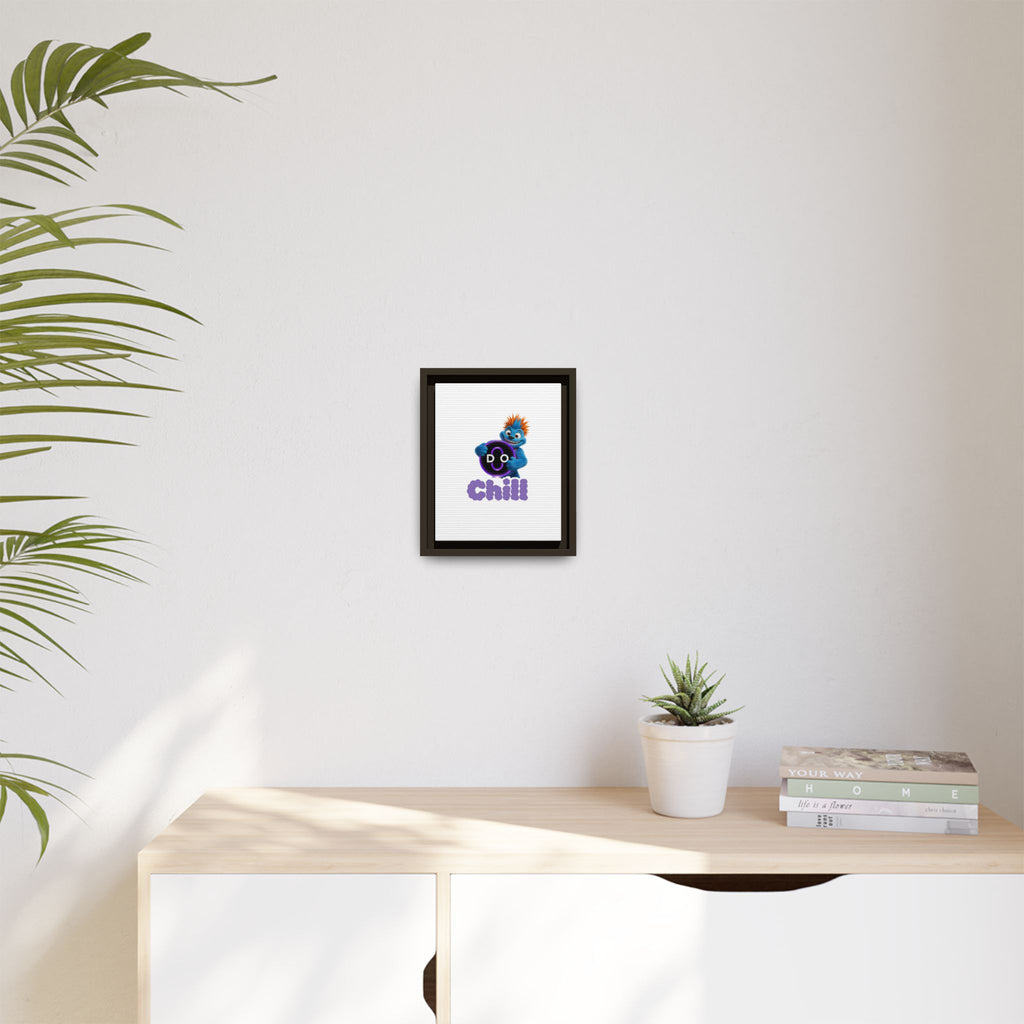 Do Chill Canvas Print — Framed Matte Wall Art (Colorful Cartoon Character)