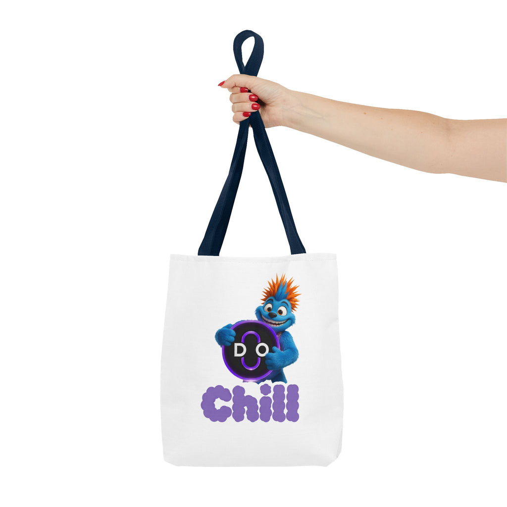 Do Chill Tote Bag — Cute Blue Monster Graphic Tote