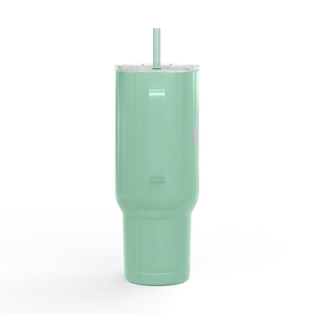 40oz Engraved Gym Tumbler with Lid & Straw — Personalized Fitness Water Bottle