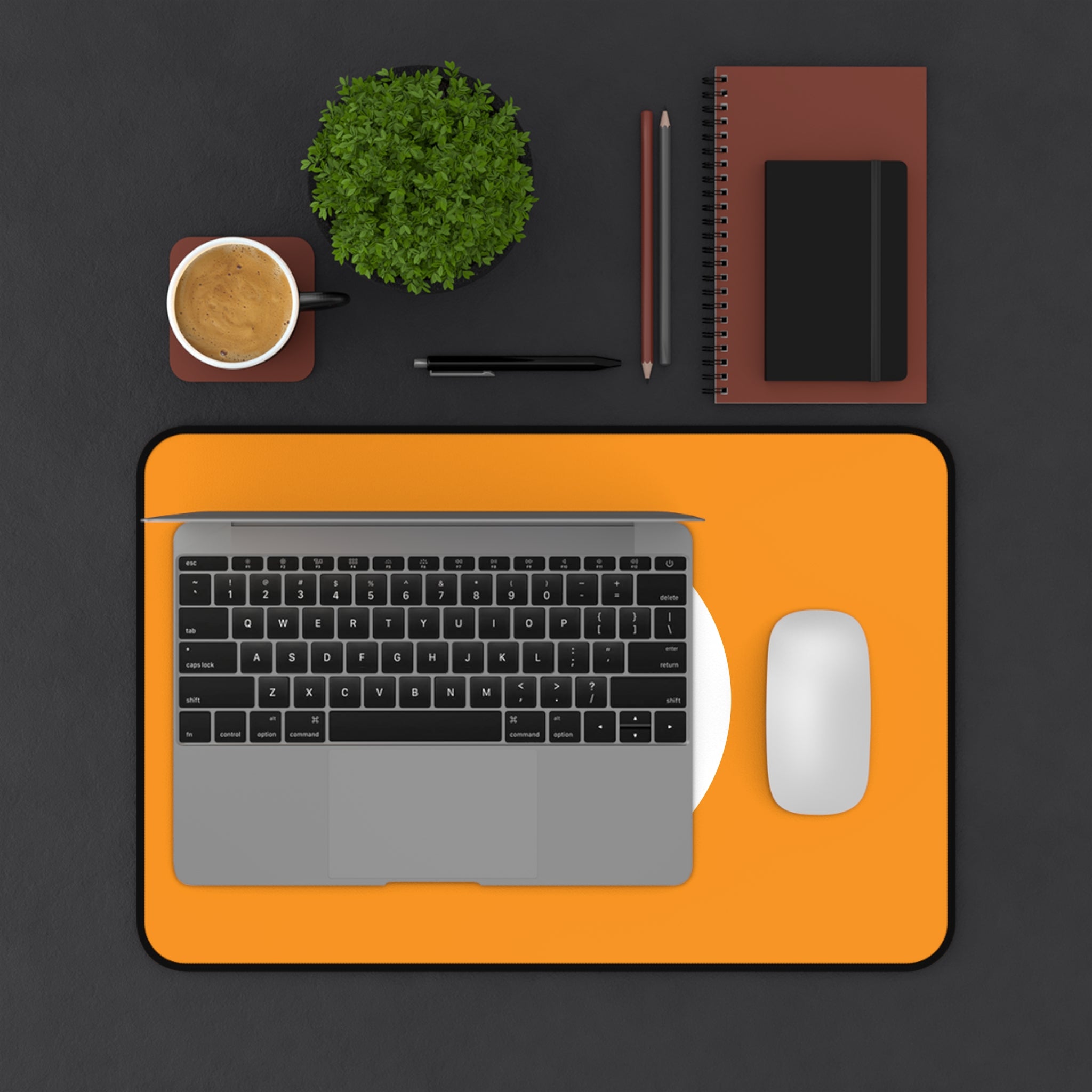 Bitcoin Logo Desk Mat — Orange Crypto Mousepad for Traders & Gamers