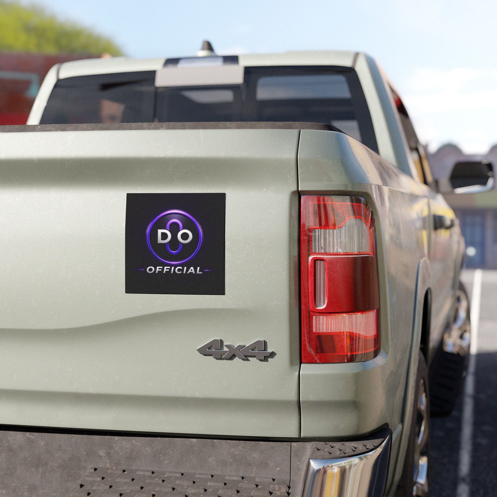 Car Magnet — 'DO Official' Purple Neon Logo Magnetic Decal