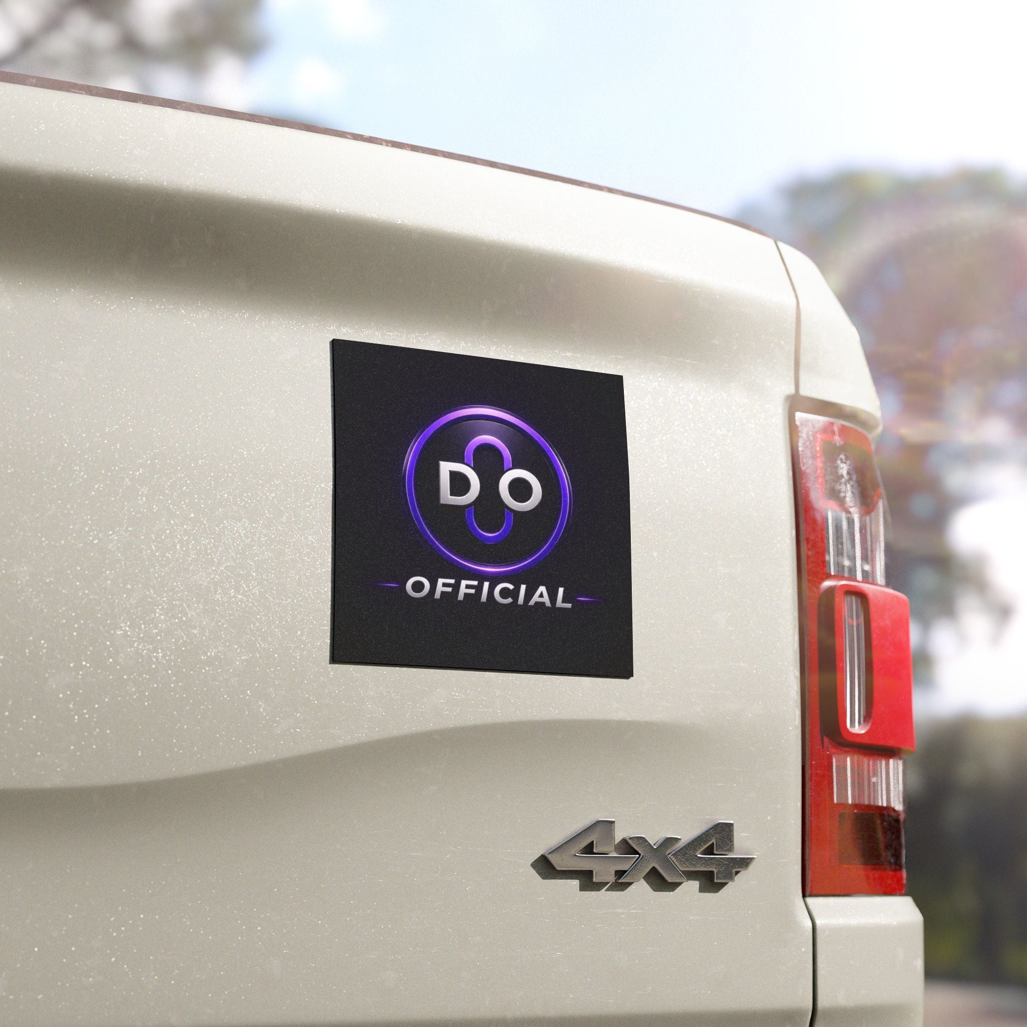 Car Magnet — 'DO Official' Purple Neon Logo Magnetic Decal