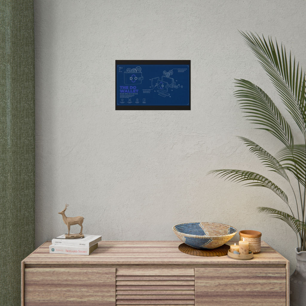 Rolled Poster — 'The DO Wallet' Blueprint Tech Wall Art