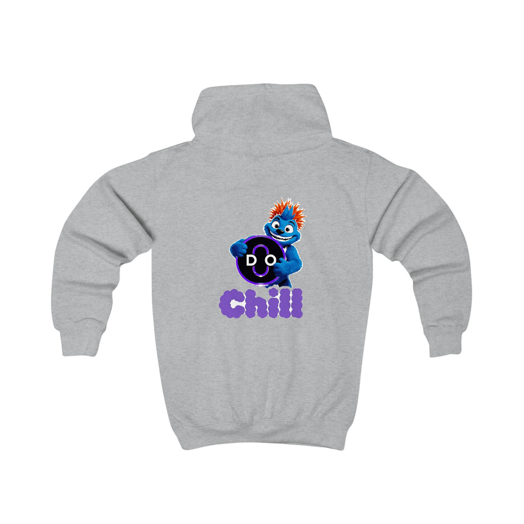 Do Chill Kids Hoodie — Cute Blue Monster "Chill" Graphic Pullover for Children