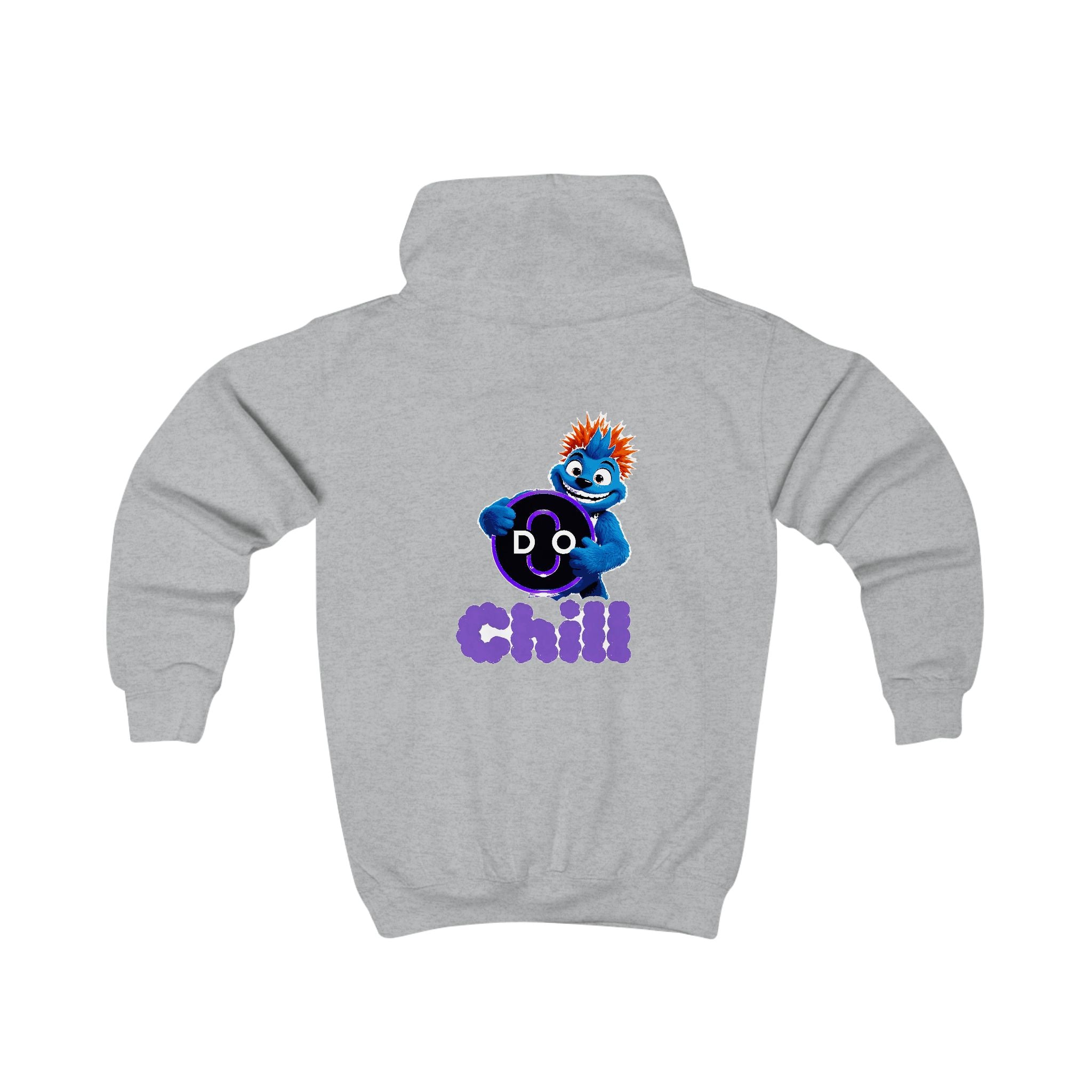 Do Chill Kids Hoodie — Cute Blue Monster "Chill" Graphic Pullover for Children
