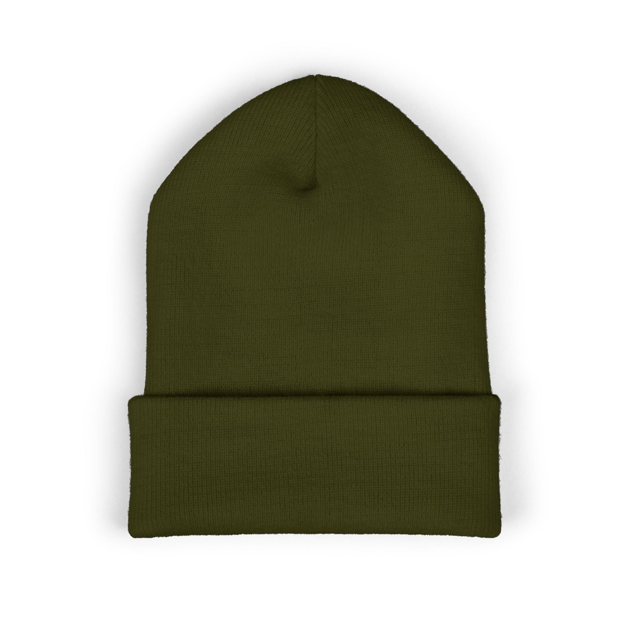 Chill Bear Embroidered Cuffed Beanie — Cozy Winter Knit Hat