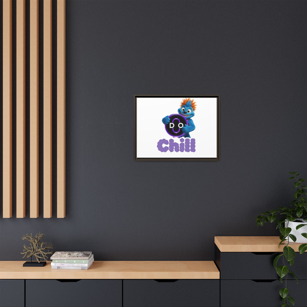 Do Chill Canvas Print — Framed Matte Wall Art (Colorful Cartoon Character)
