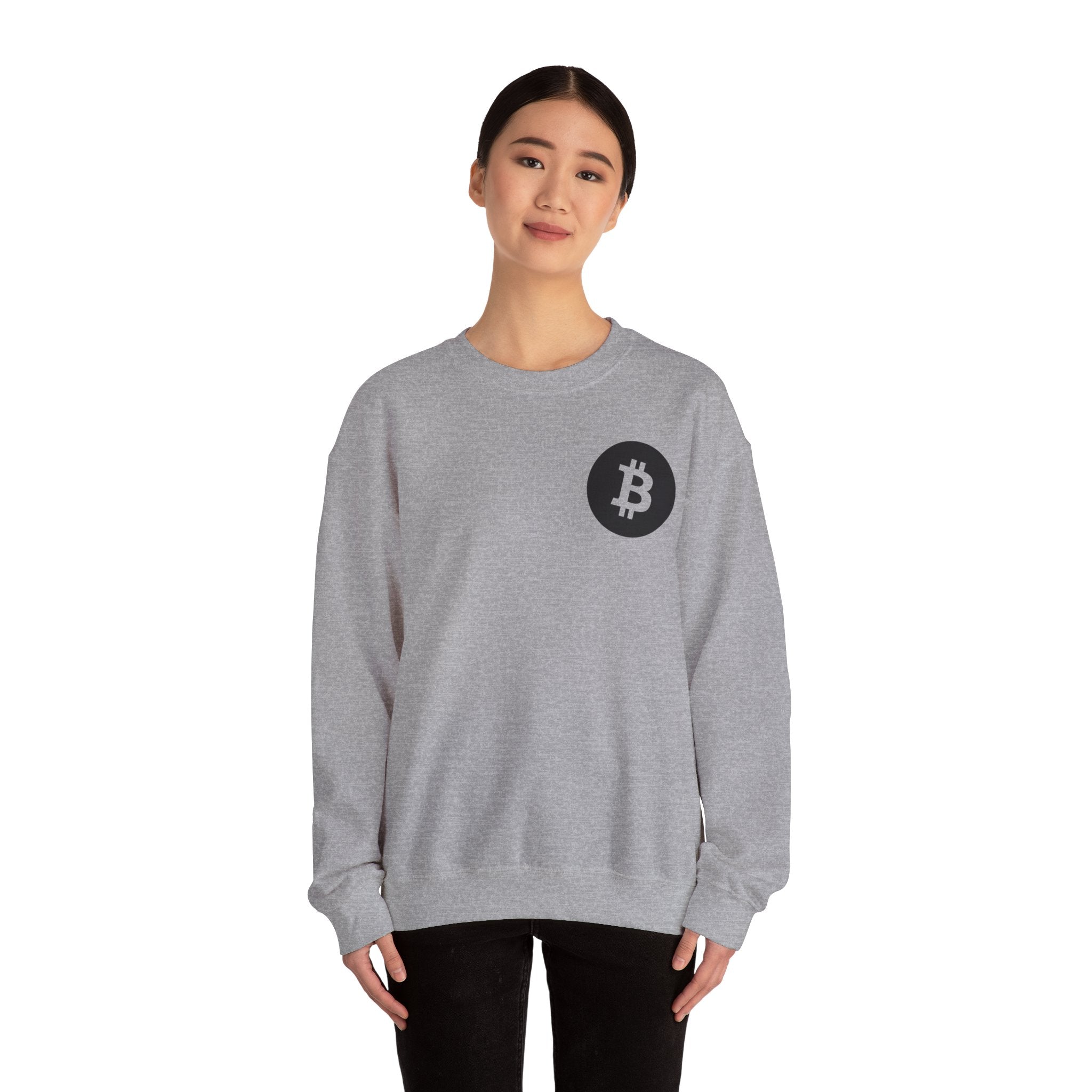 Bitcoin Logo Crewneck Sweatshirt — Crypto Bitcoin Symbol Pullover