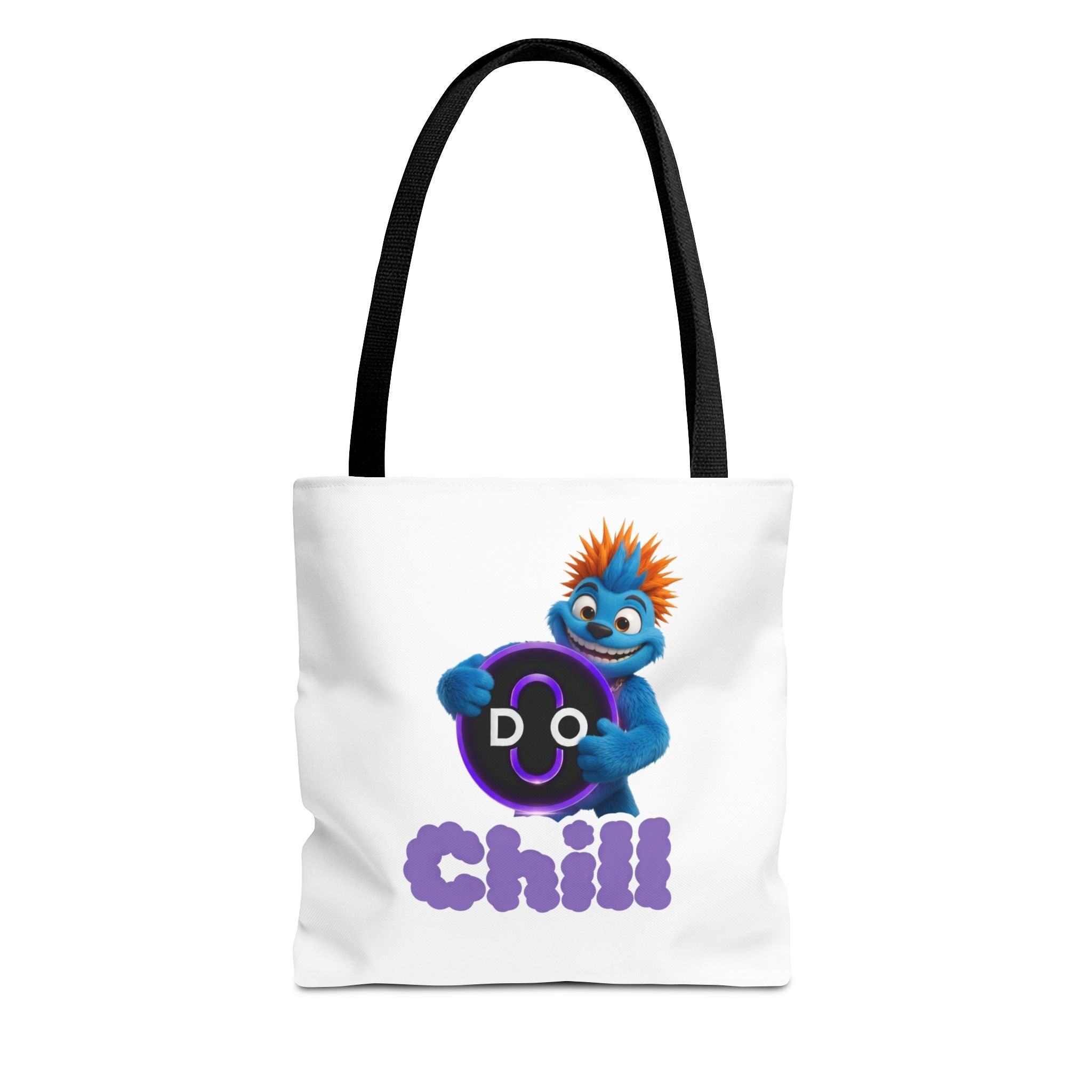 Do Chill Tote Bag — Cute Blue Monster Graphic Tote