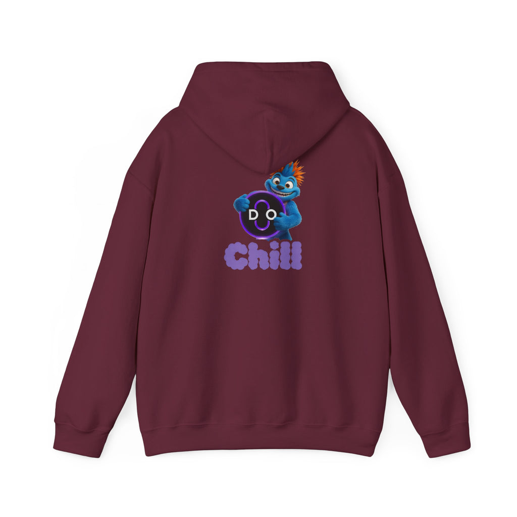 DO Chill Hoodie — Cute Blue Plush Character Graphic Hoodie