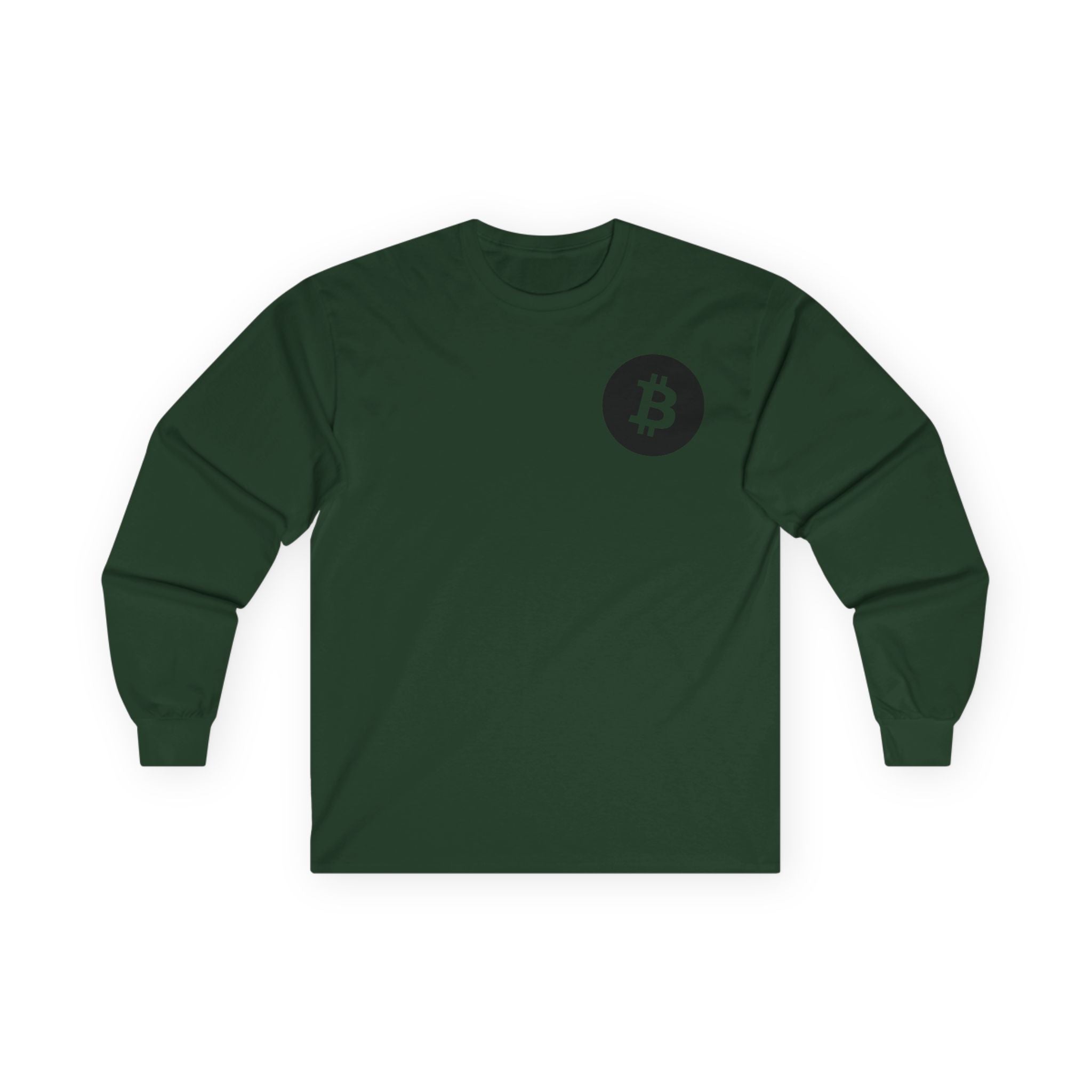 Bitcoin Logo Long Sleeve Tee — Crypto Logo Shirt