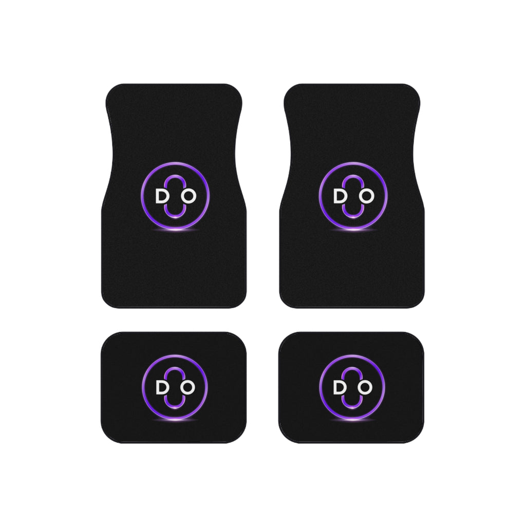 DO Chain Car Mats — Black Floor Mat Set of 4 with Purple DO Logo