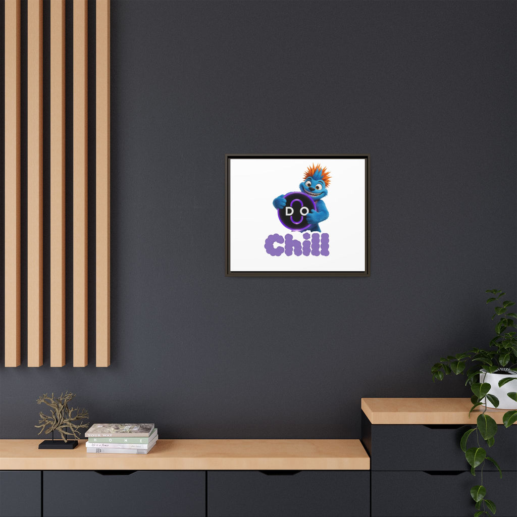 Do Chill Canvas Print — Framed Matte Wall Art (Colorful Cartoon Character)