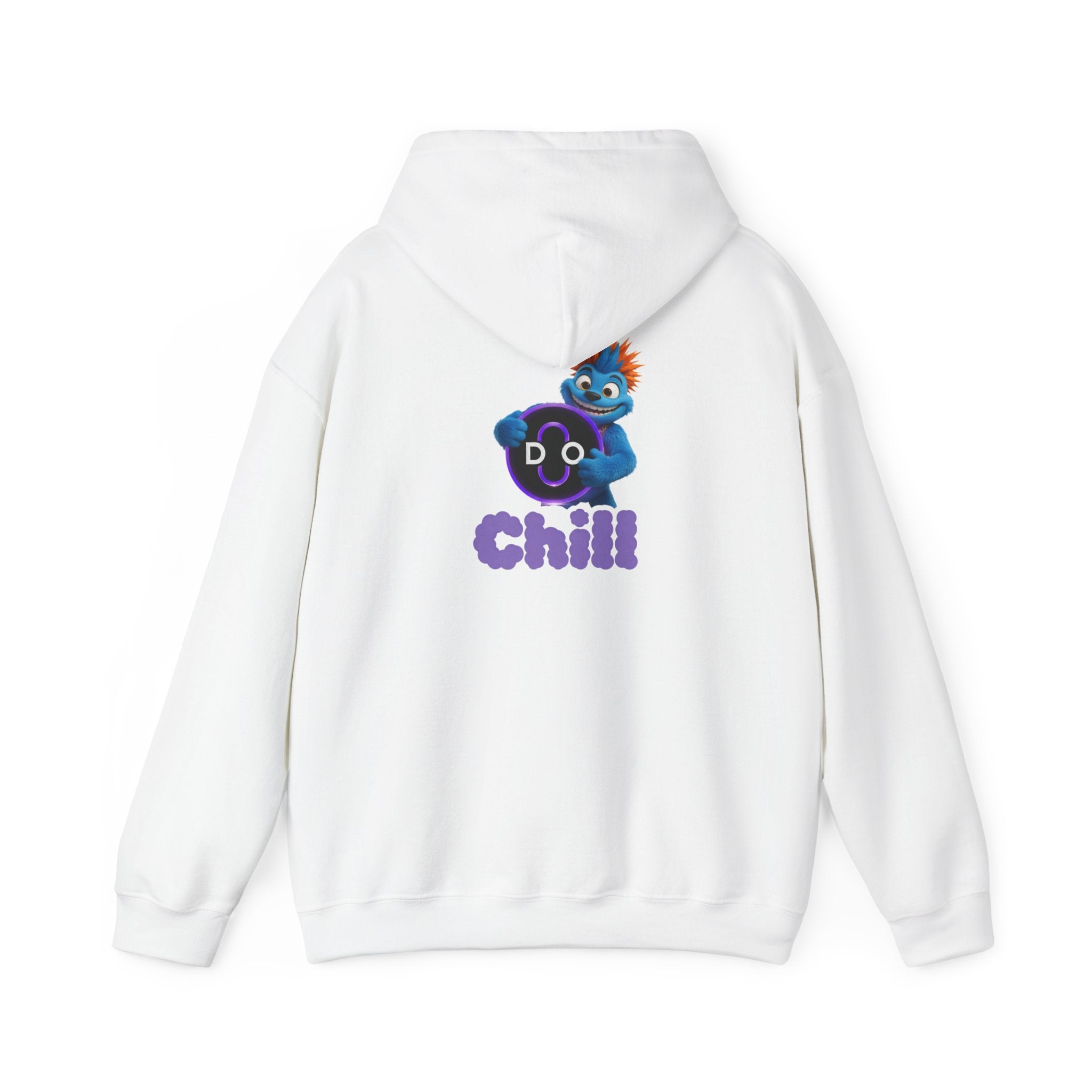 DO Chill Hoodie — Cute Blue Plush Character Graphic Hoodie