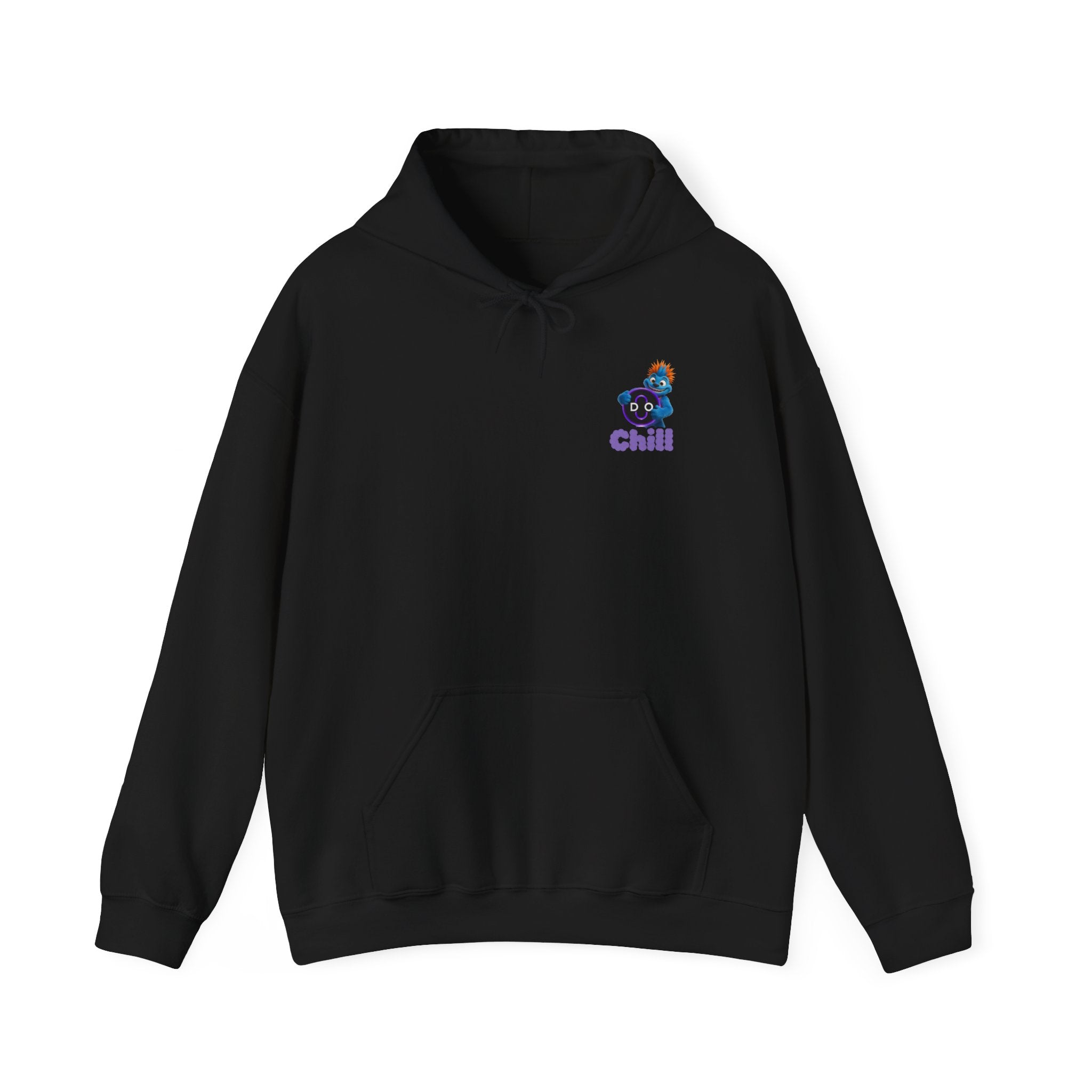 DO Chill Hoodie — Cute Blue Plush Character Graphic Hoodie